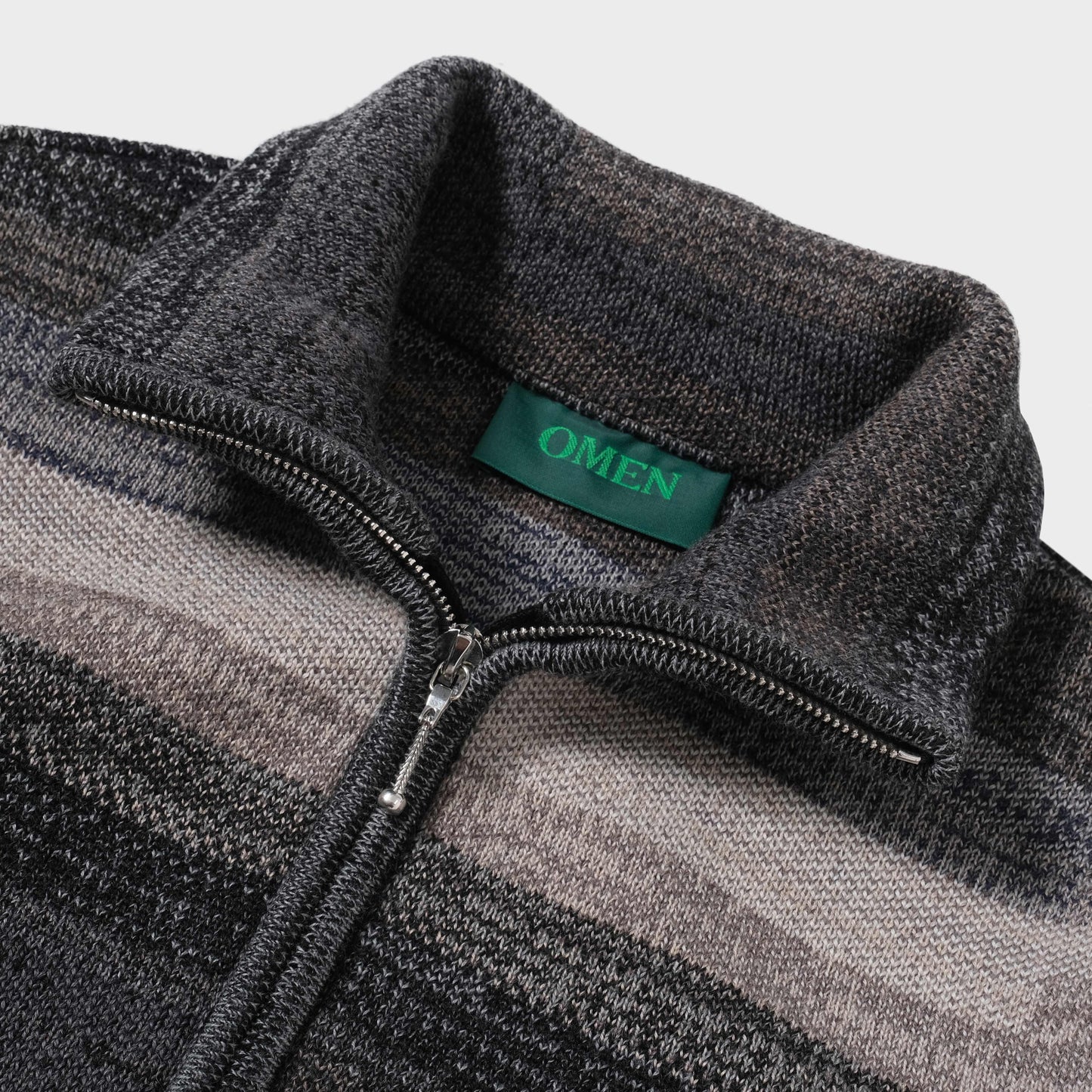 OMEN Strickjacke Filo São Paulo in Farbe pfeffer_salz