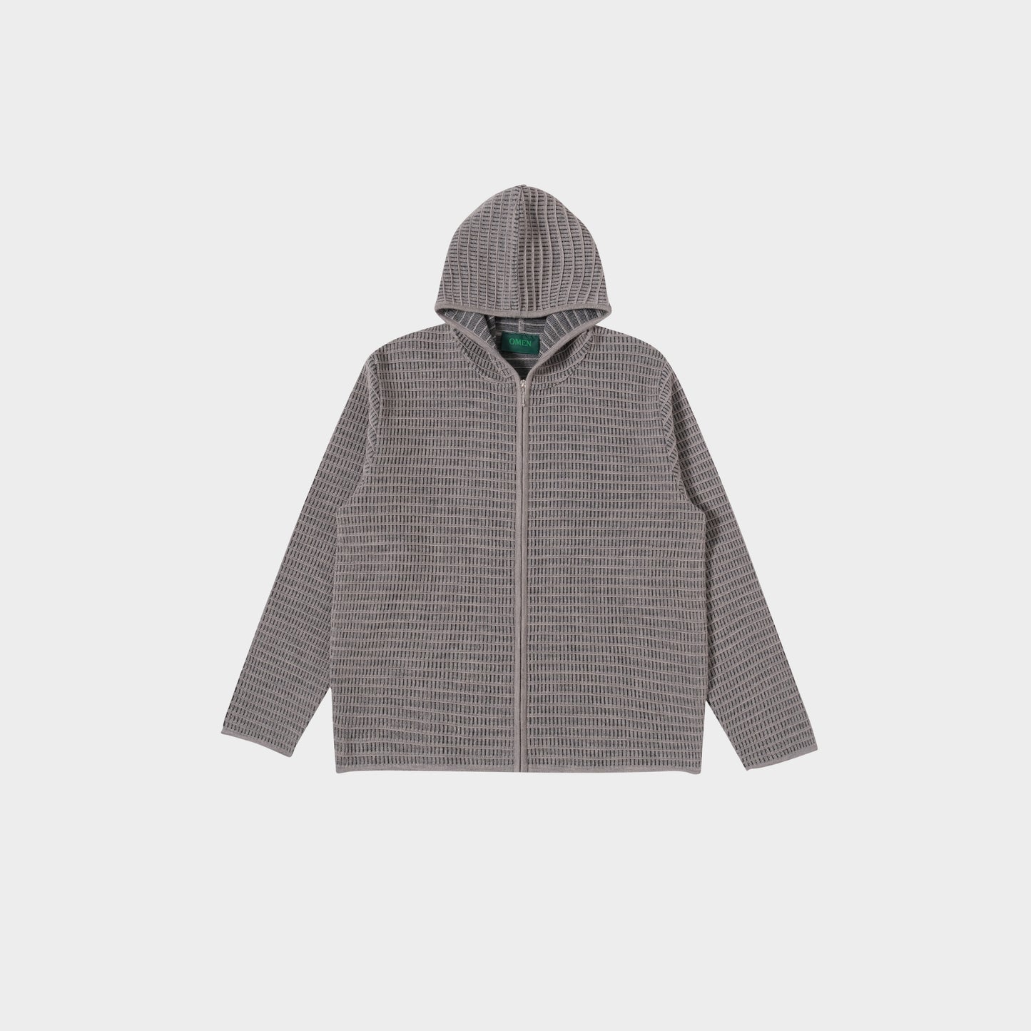 OMEN Strickjacke Philipp Grid in Farbe chrome_siro