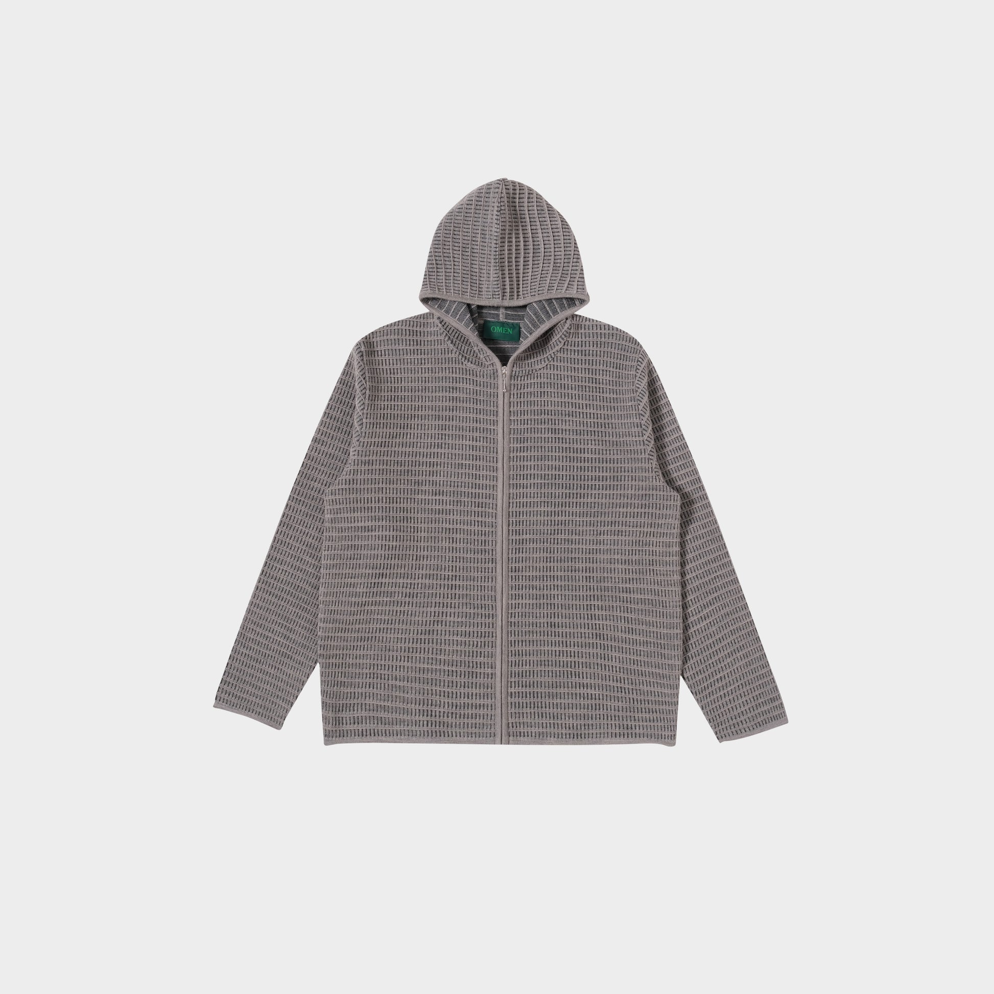 OMEN Strickjacke Philipp Grid in Farbe chrome_siro