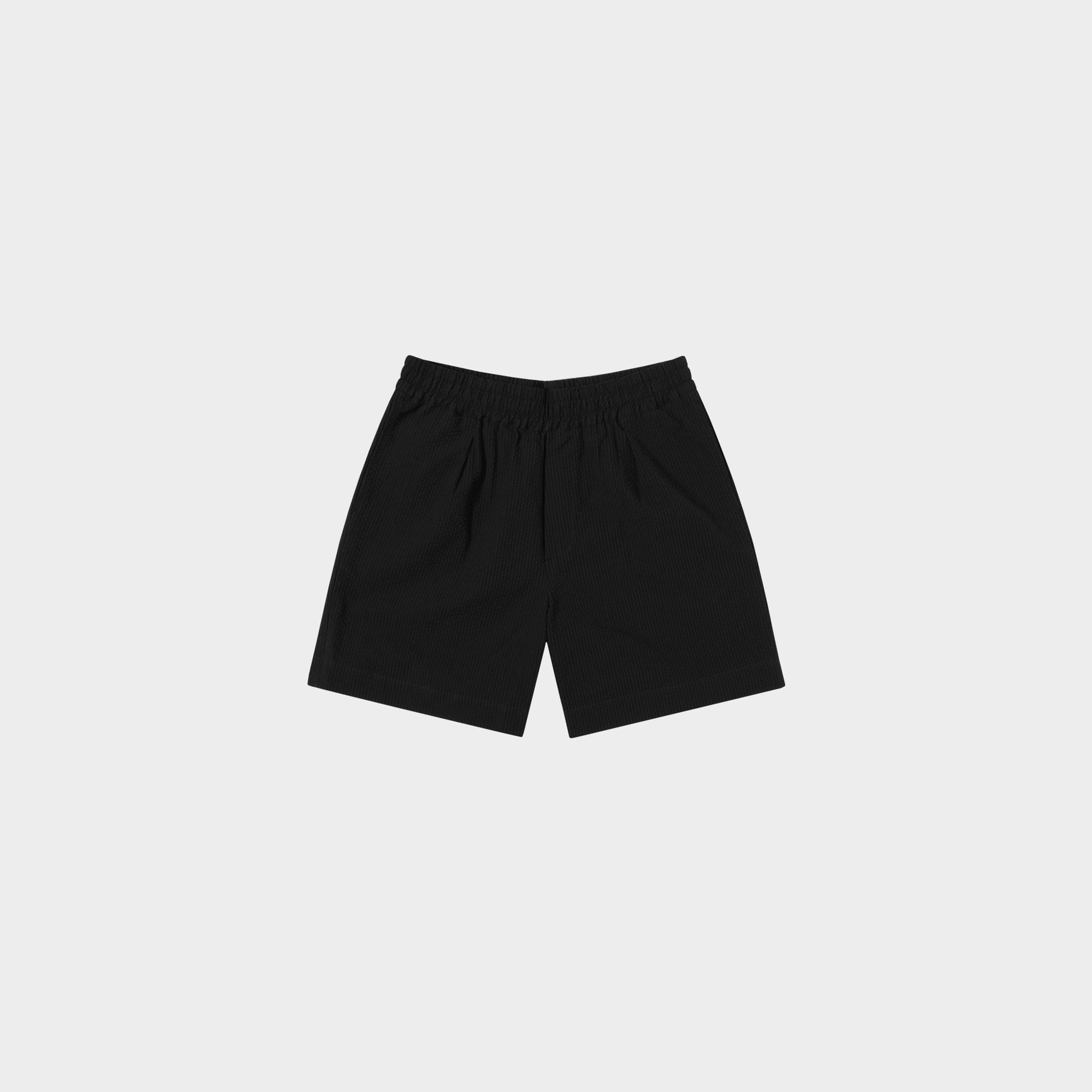 OMEN Shorts Lenno Seersucker in Farbe schwarz