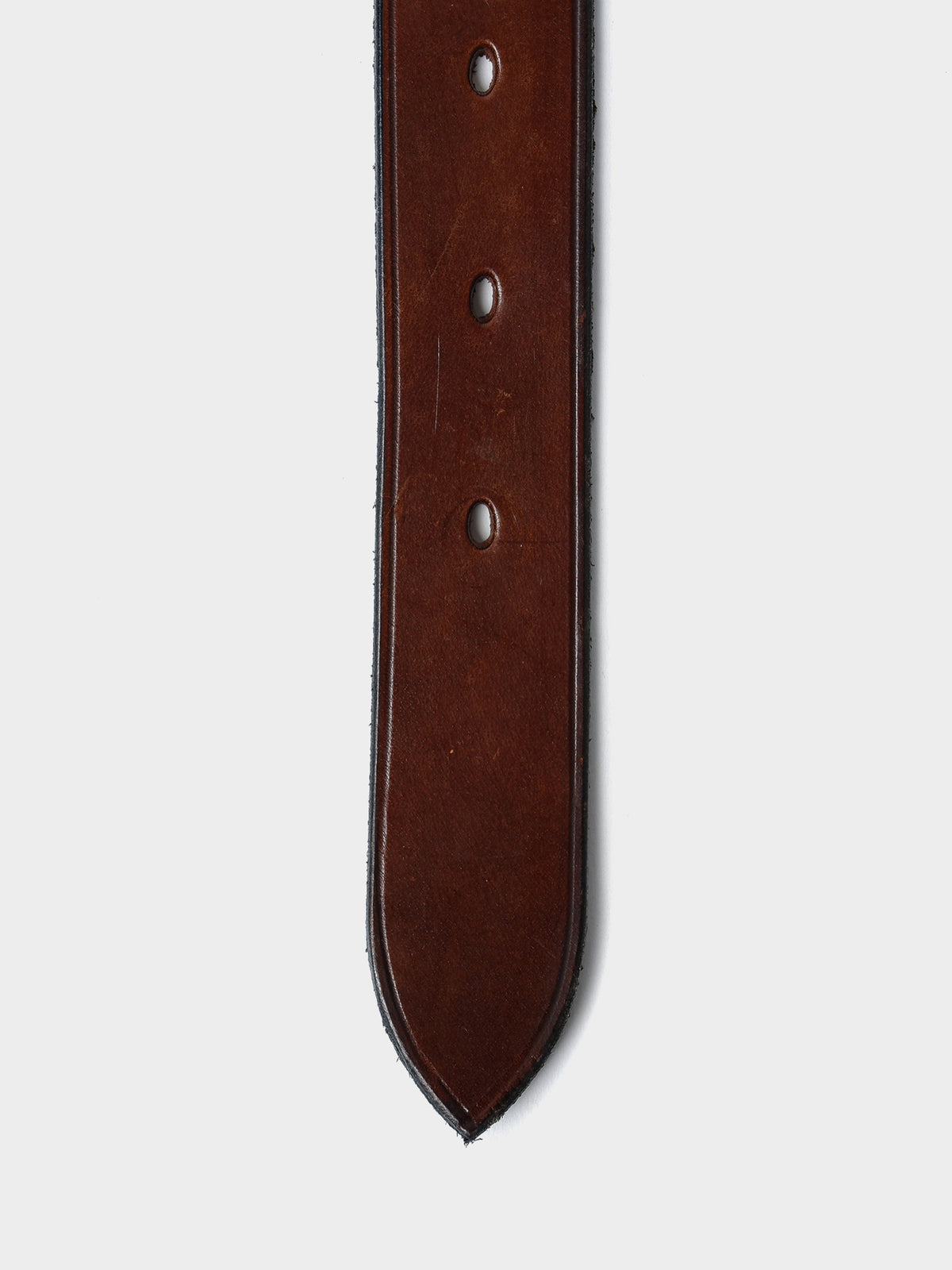OMEN Leder Gürtel Schmal in Farbe nussbraun