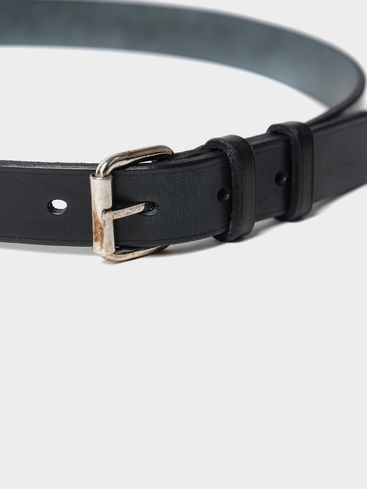 OMEN Leder Gürtel Schmal in Farbe schwarz