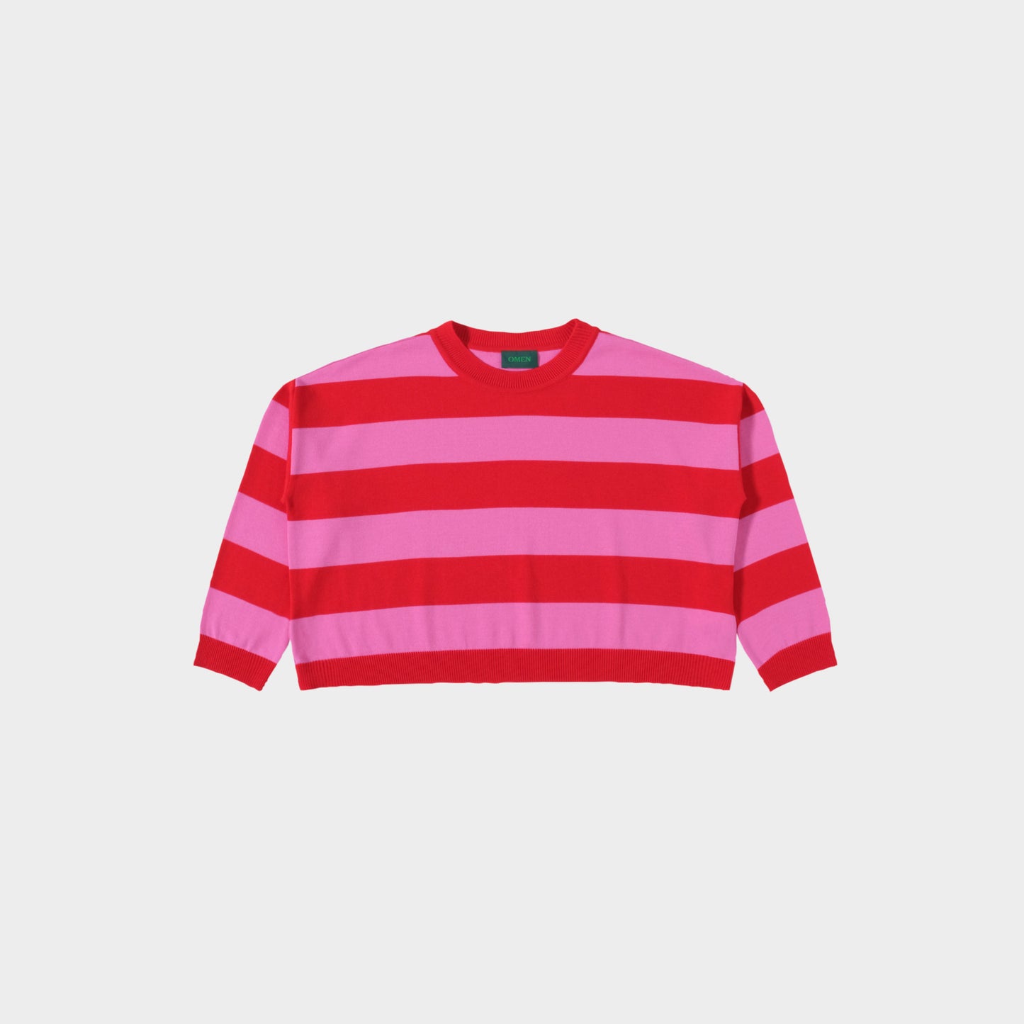 OMEN Pullover Fliege Stripes RL in Farbe rot_petunia