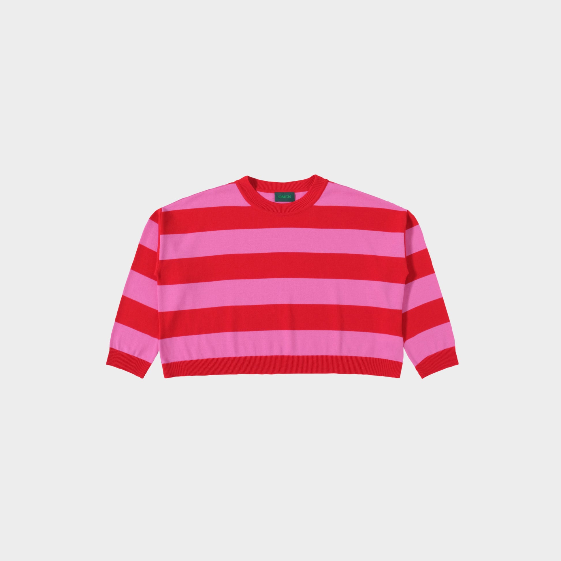 OMEN Pullover Fliege Stripes RL in Farbe rot_petunia