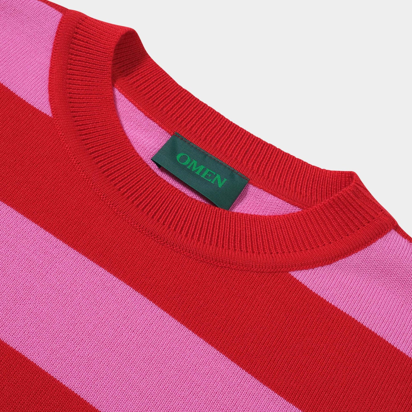 OMEN Pullover Fliege Stripes RL in Farbe rot_petunia