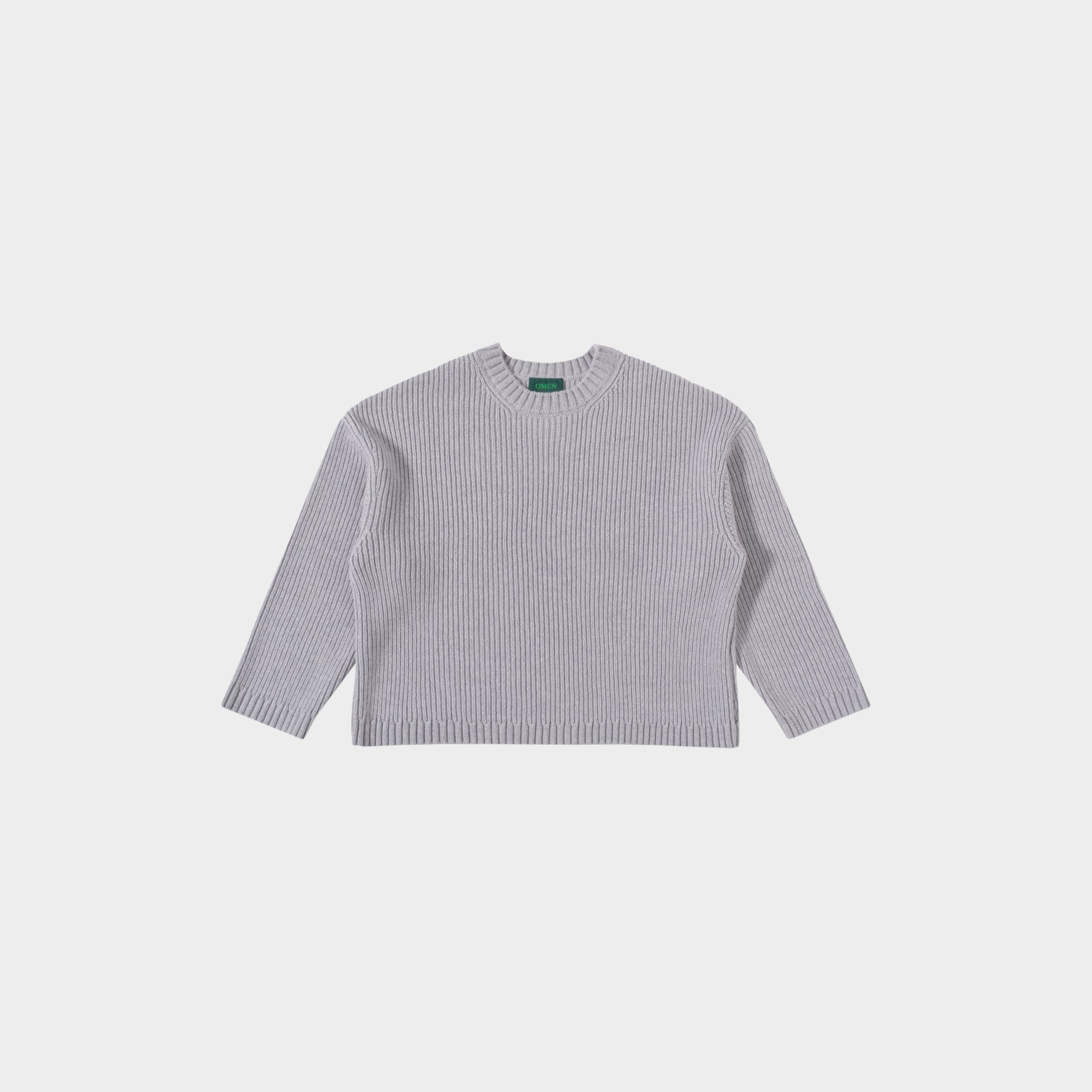 OMEN Pullover Mars Rippe in Farbe fog