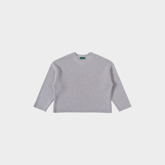 OMEN Pullover Mars Rippe in Farbe fog