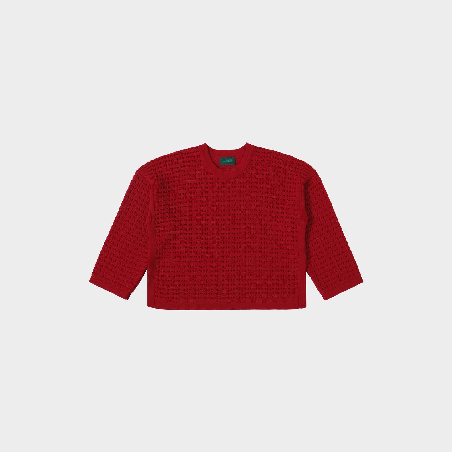 OMEN Pullover Edith Scale Ajour S in Farbe rot