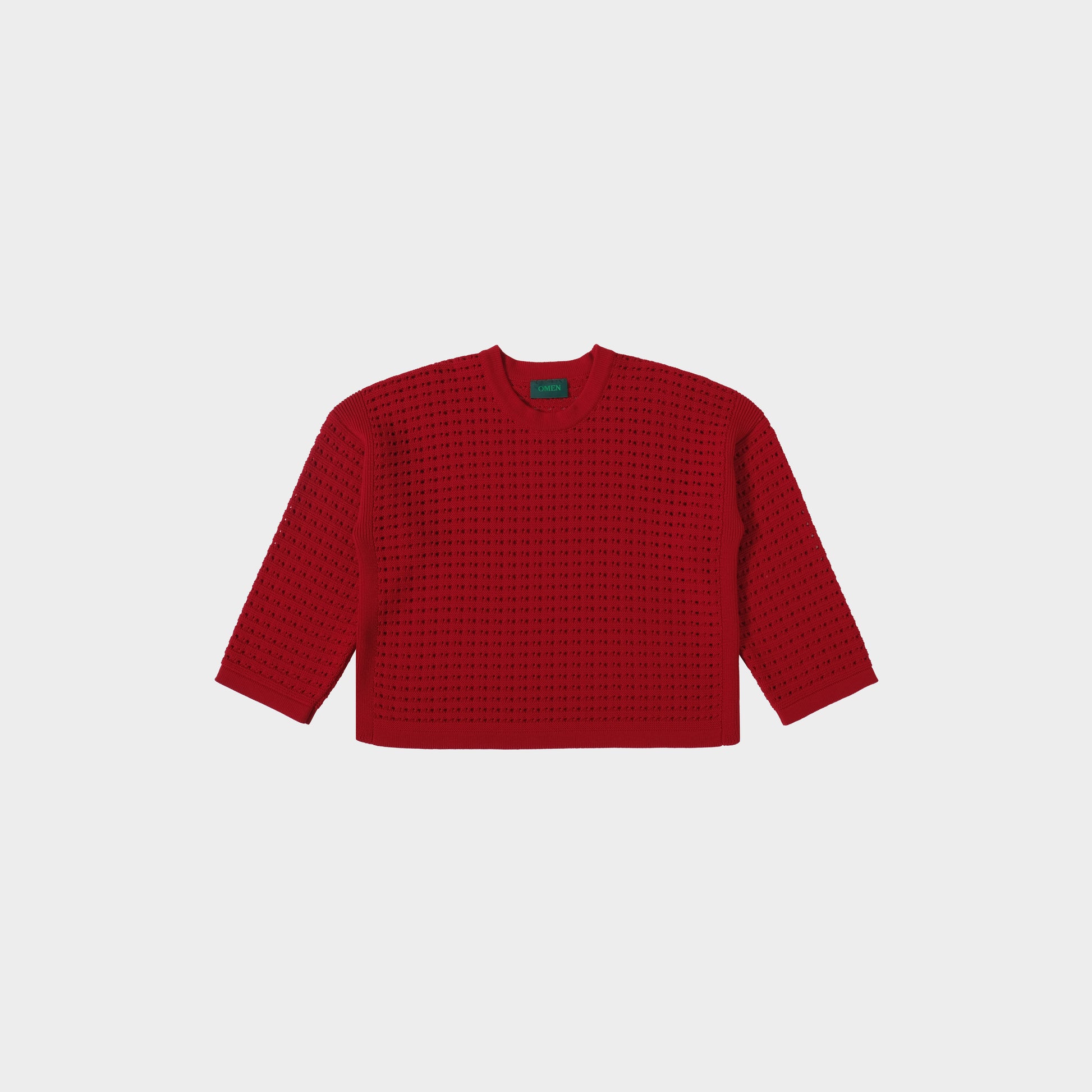 OMEN Pullover Edith Scale Ajour S in Farbe rot