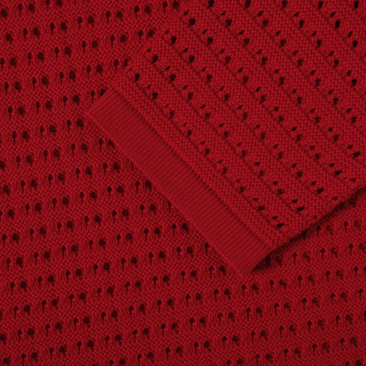OMEN Pullover Edith Scale Ajour S in Farbe rot