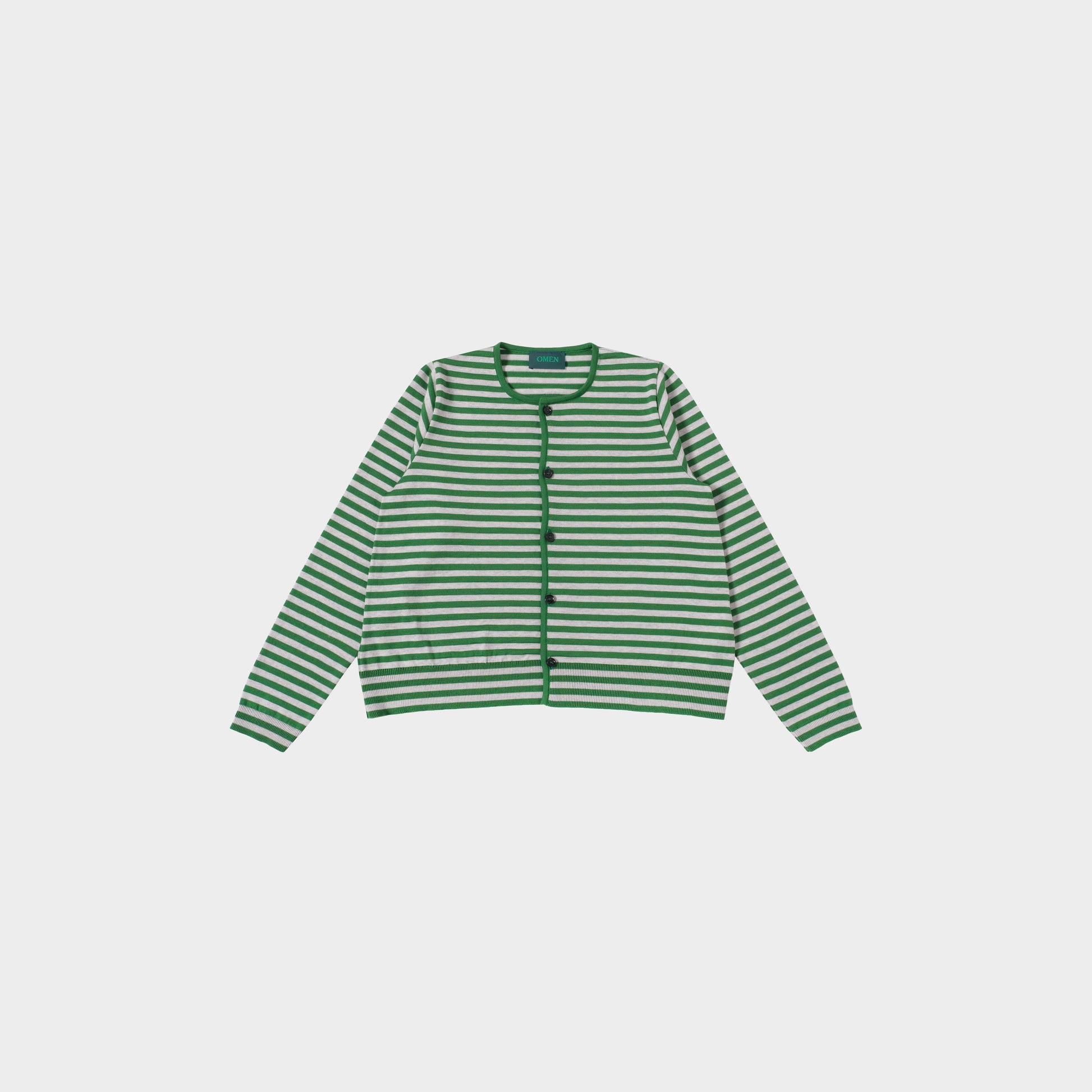 OMEN Strickjacke Pilz Ringel RL in Farbe meadowgreen_natur