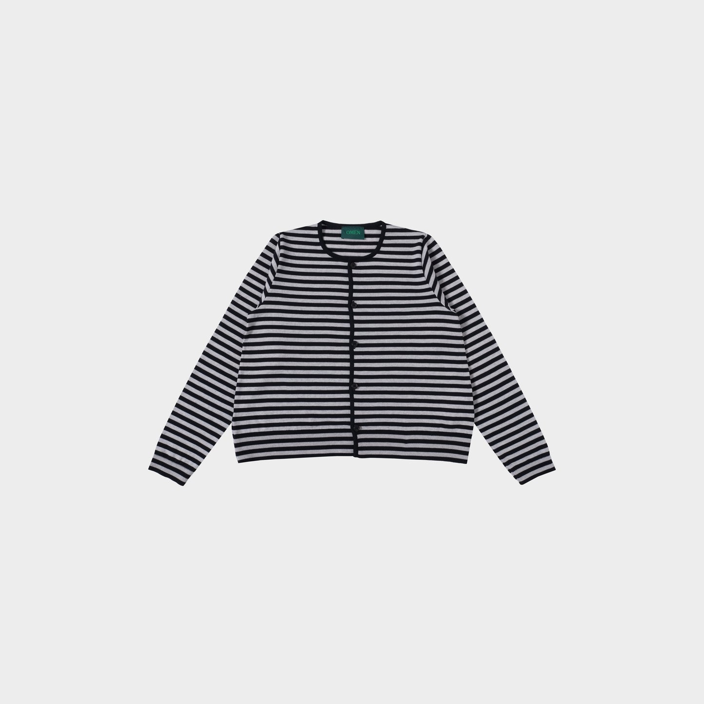 OMEN Strickjacke Pilz Ringel RL in Farbe marine_natur