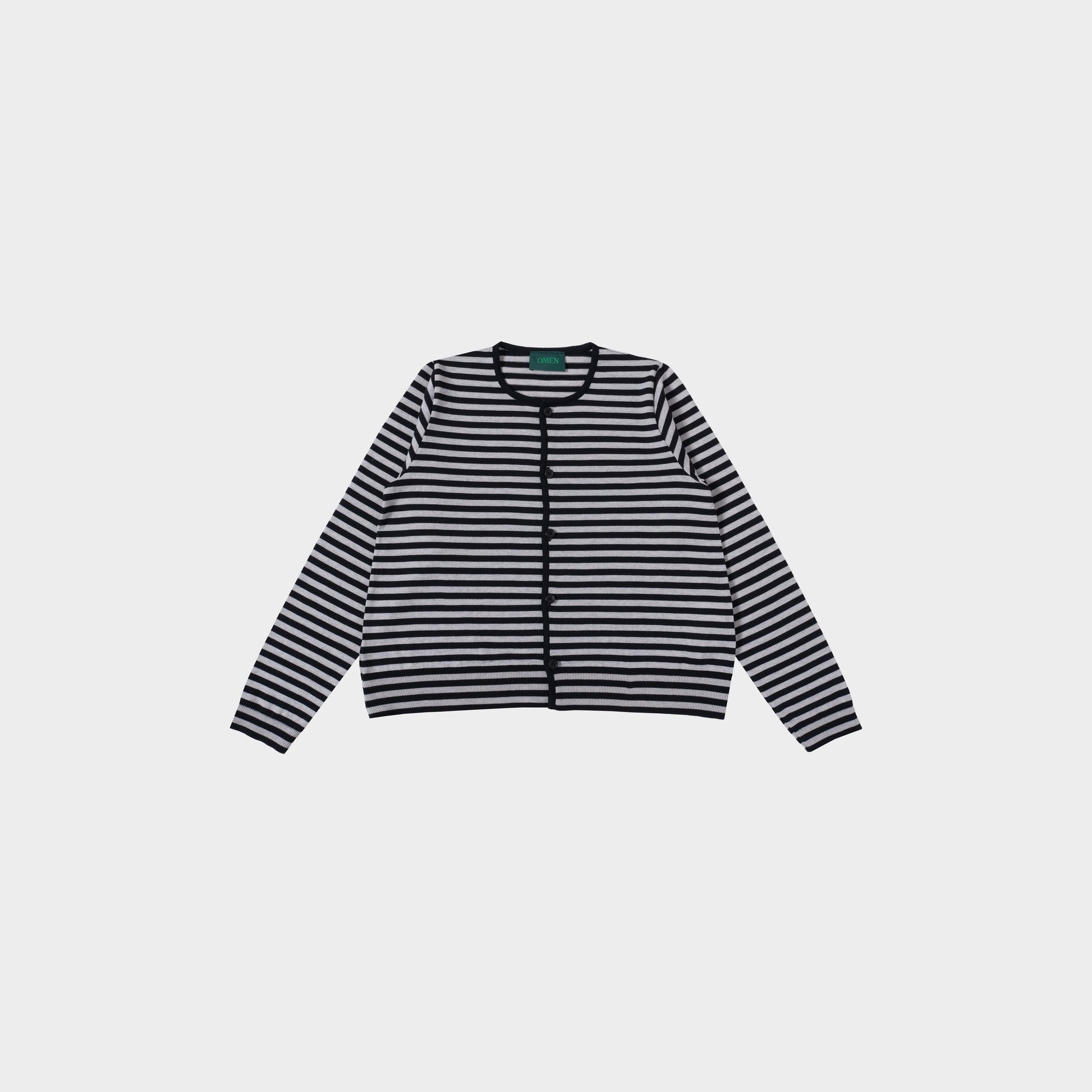 OMEN Strickjacke Pilz Ringel RL in Farbe marine_natur