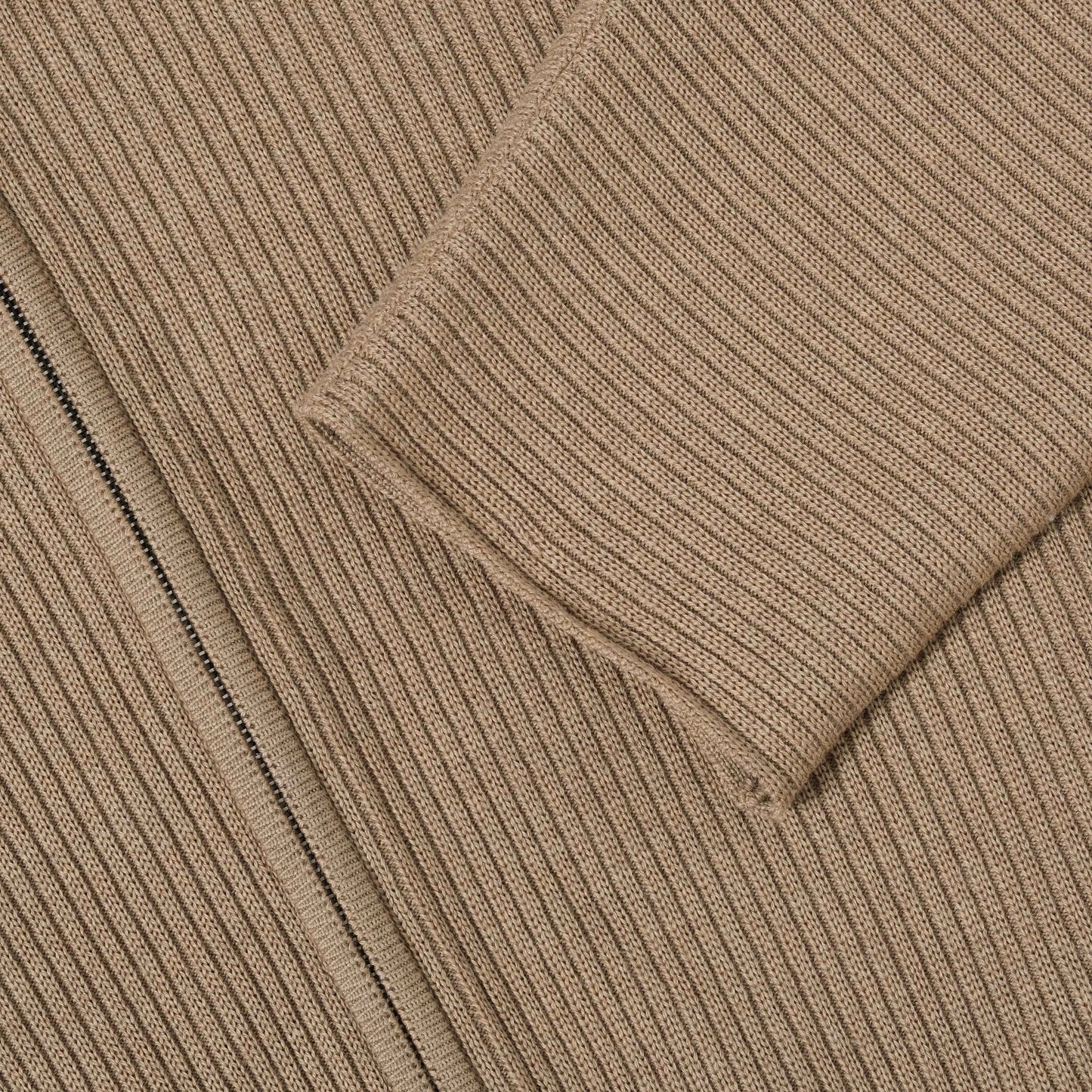 OMEN Strickjacke Sakura Rippe in Farbe caramel