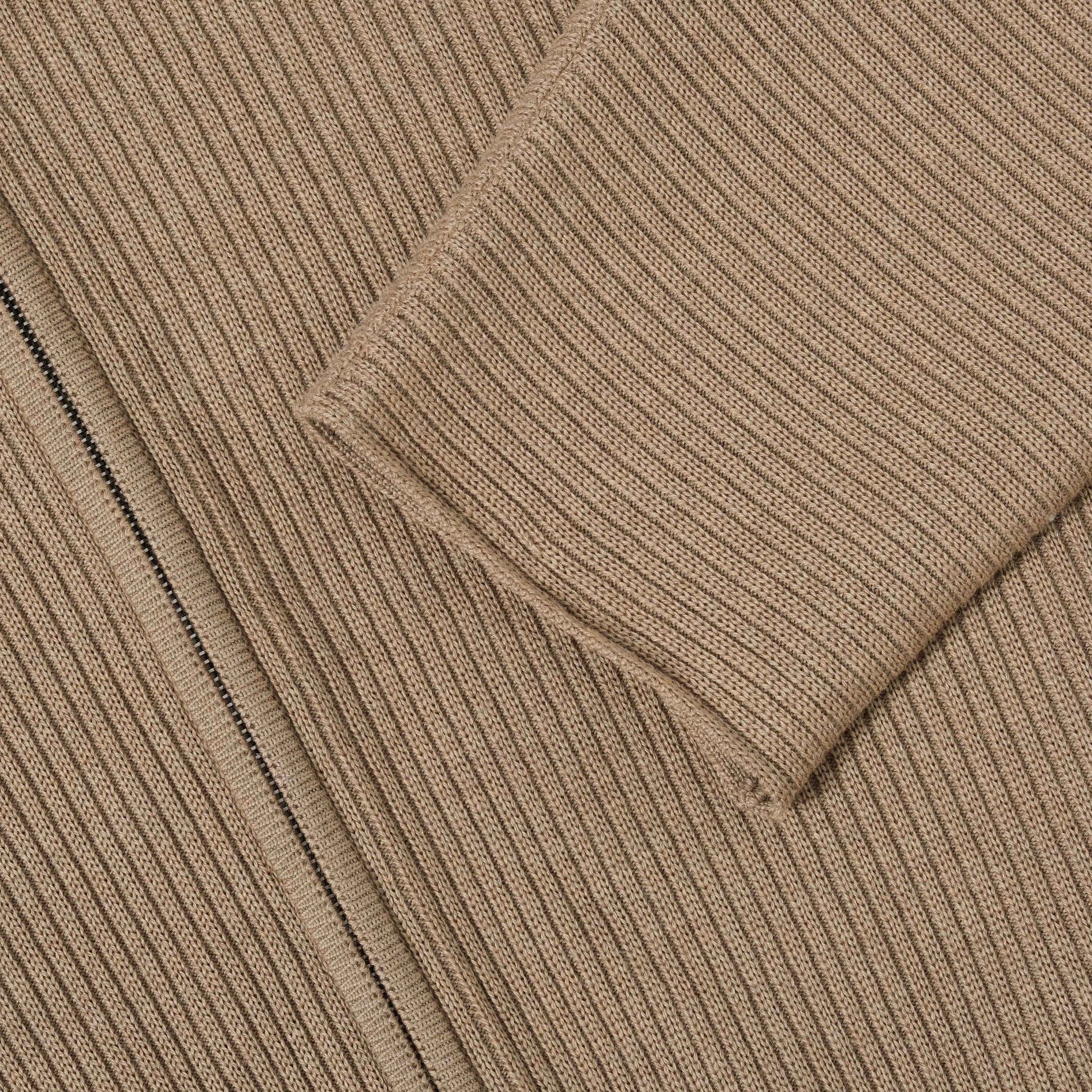 OMEN Strickjacke Sakura Rippe in Farbe caramel