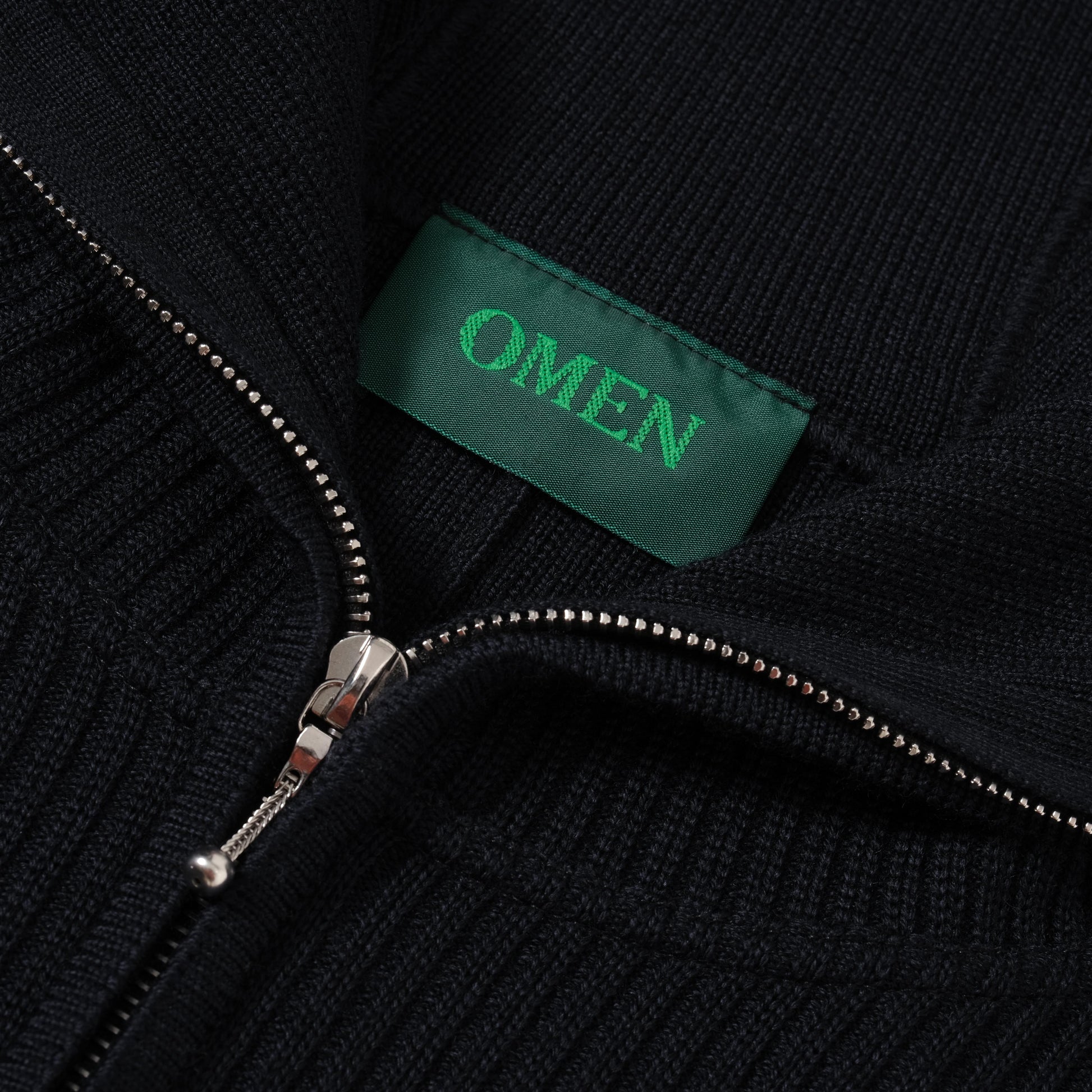 OMEN Strickjacke Sakura Rippe in Farbe marine