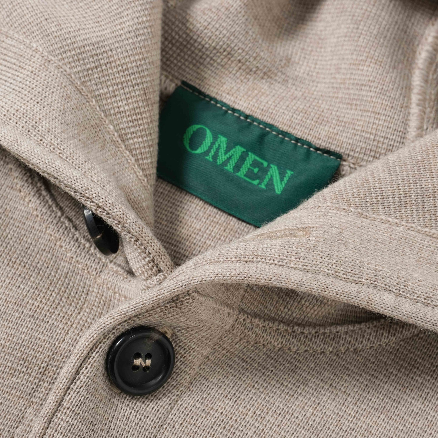 OMEN Strickjacke Tömmchen Kapuze PS in Farbe lama