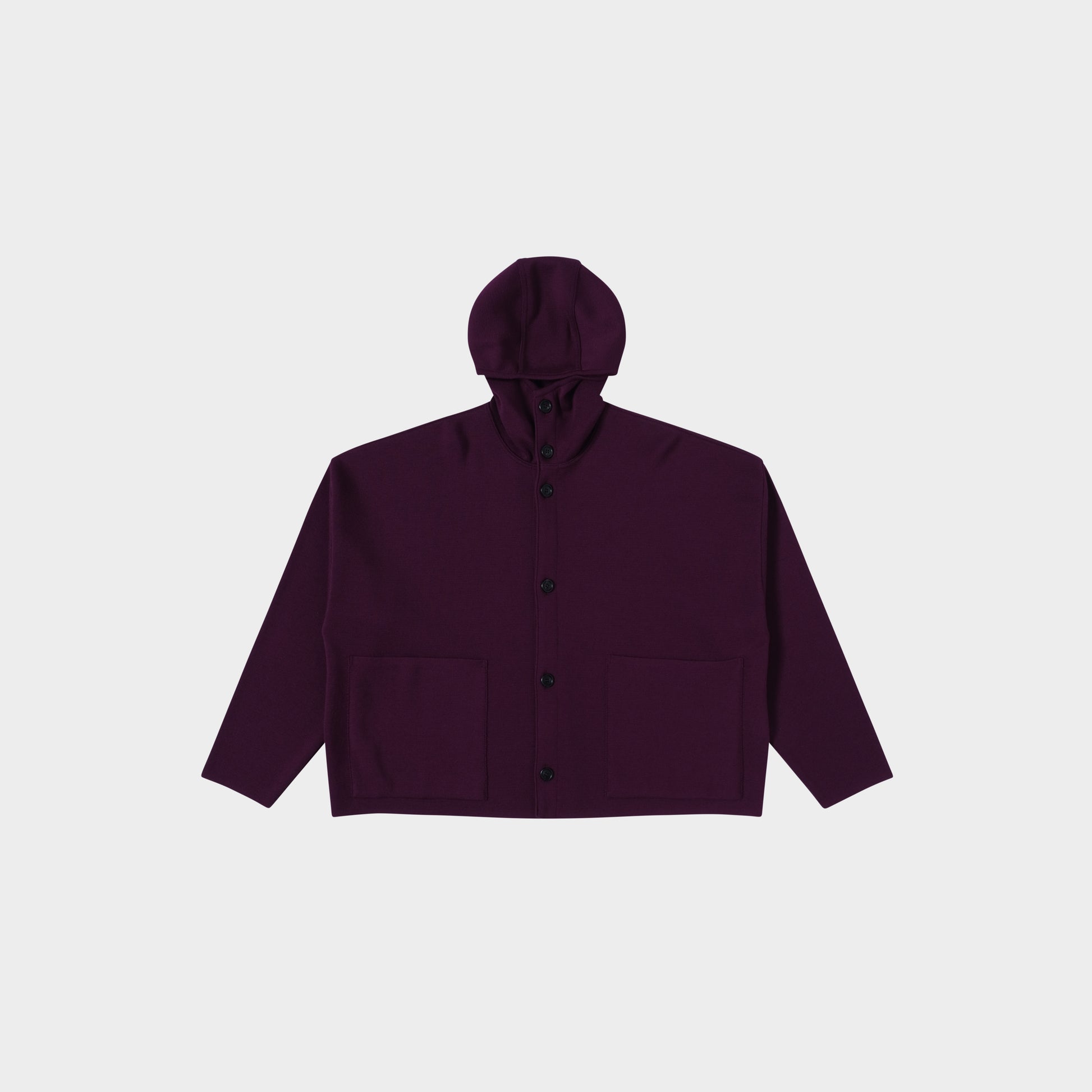 OMEN Strickjacke Tömmchen Kapuze PS in Farbe grape