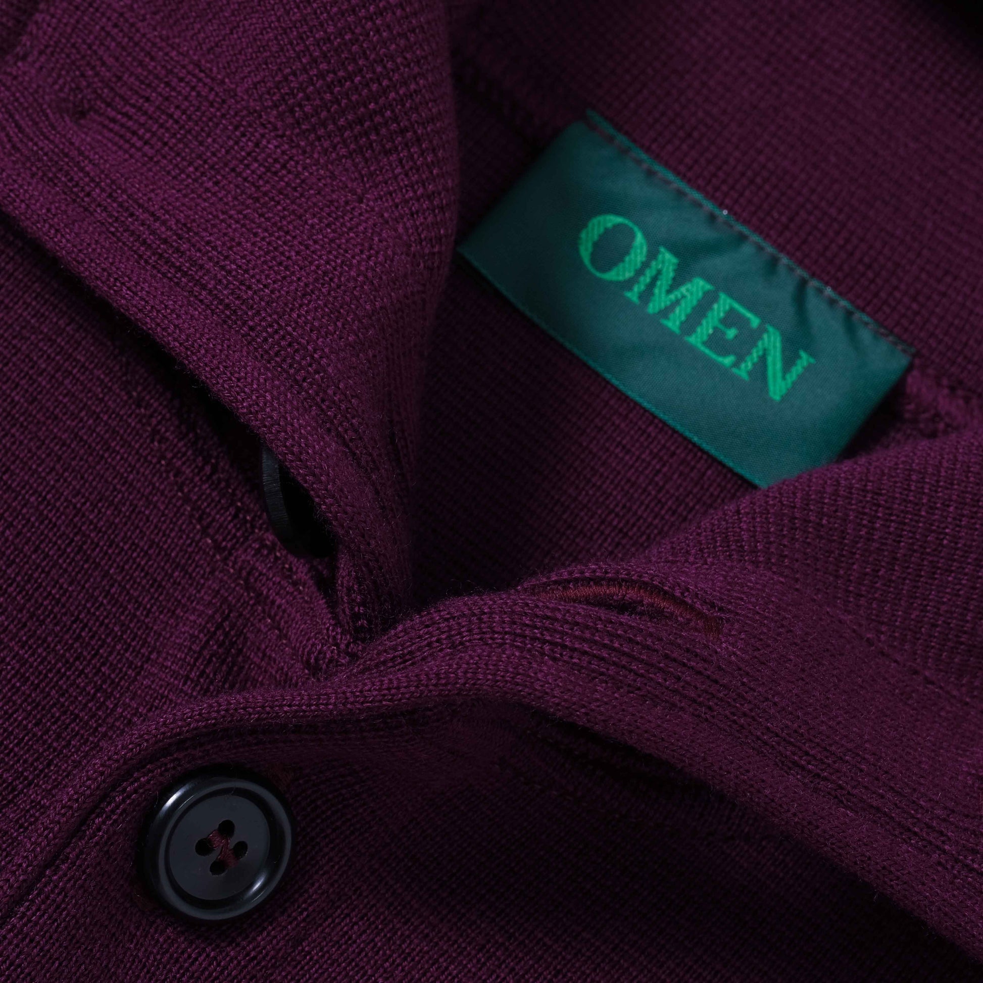 OMEN Strickjacke Tömmchen Kapuze PS in Farbe grape