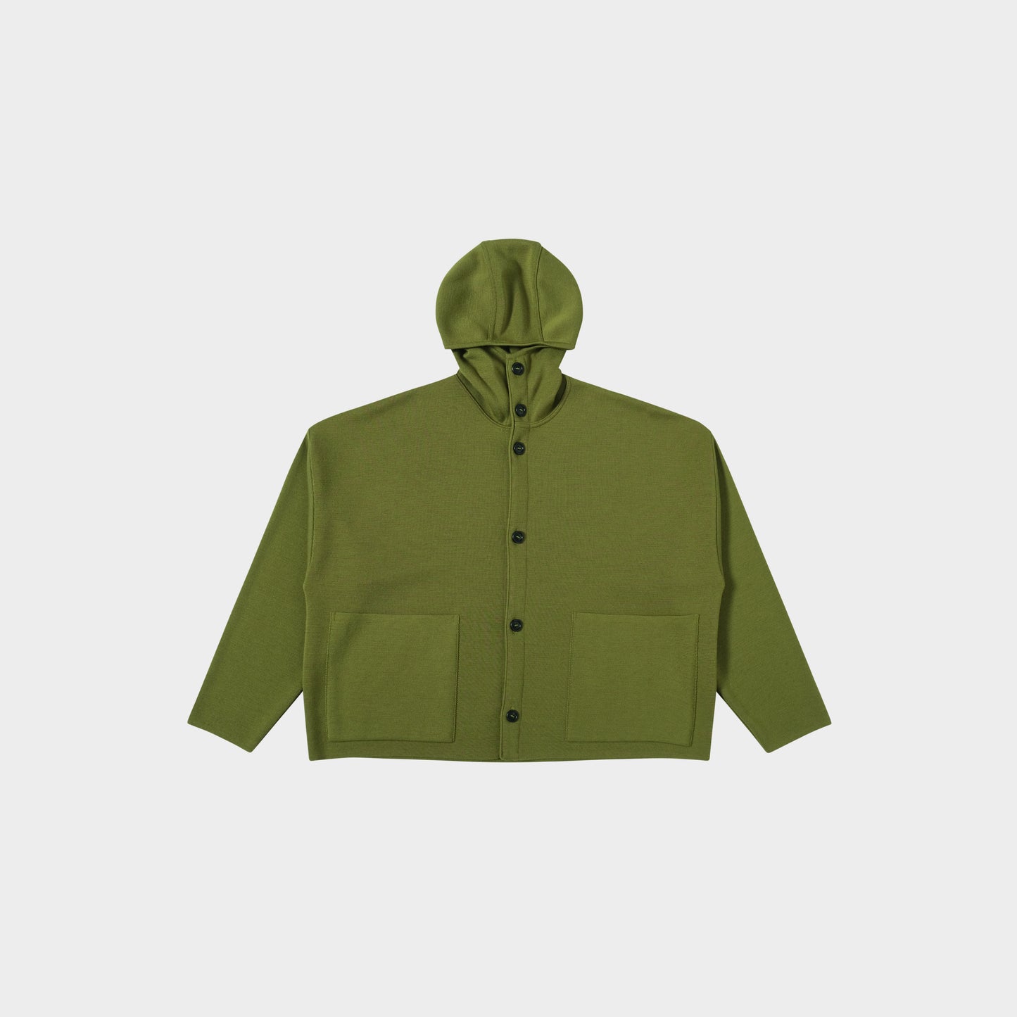 OMEN Strickjacke Tömmchen Kapuze PS in Farbe moss