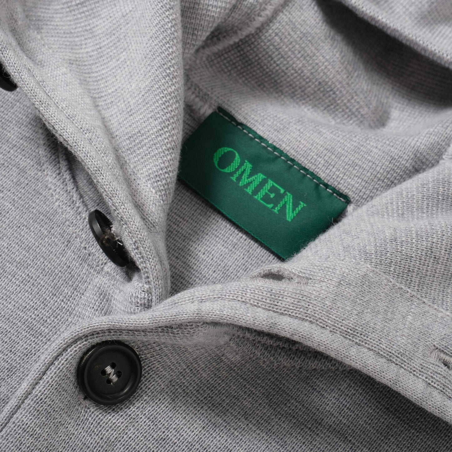 OMEN Strickjacke Tömmchen Kapuze PS in Farbe hellgrau