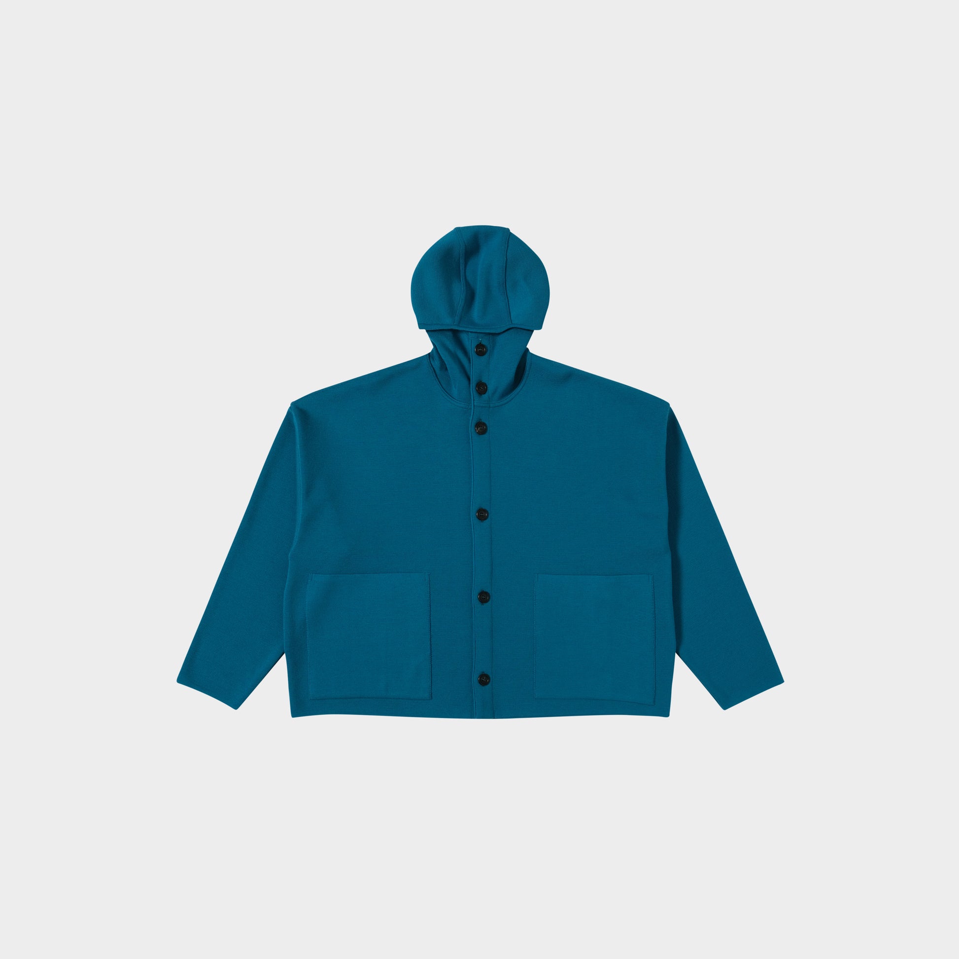 OMEN Strickjacke Tömmchen Kapuze PS in Farbe myconos_blue