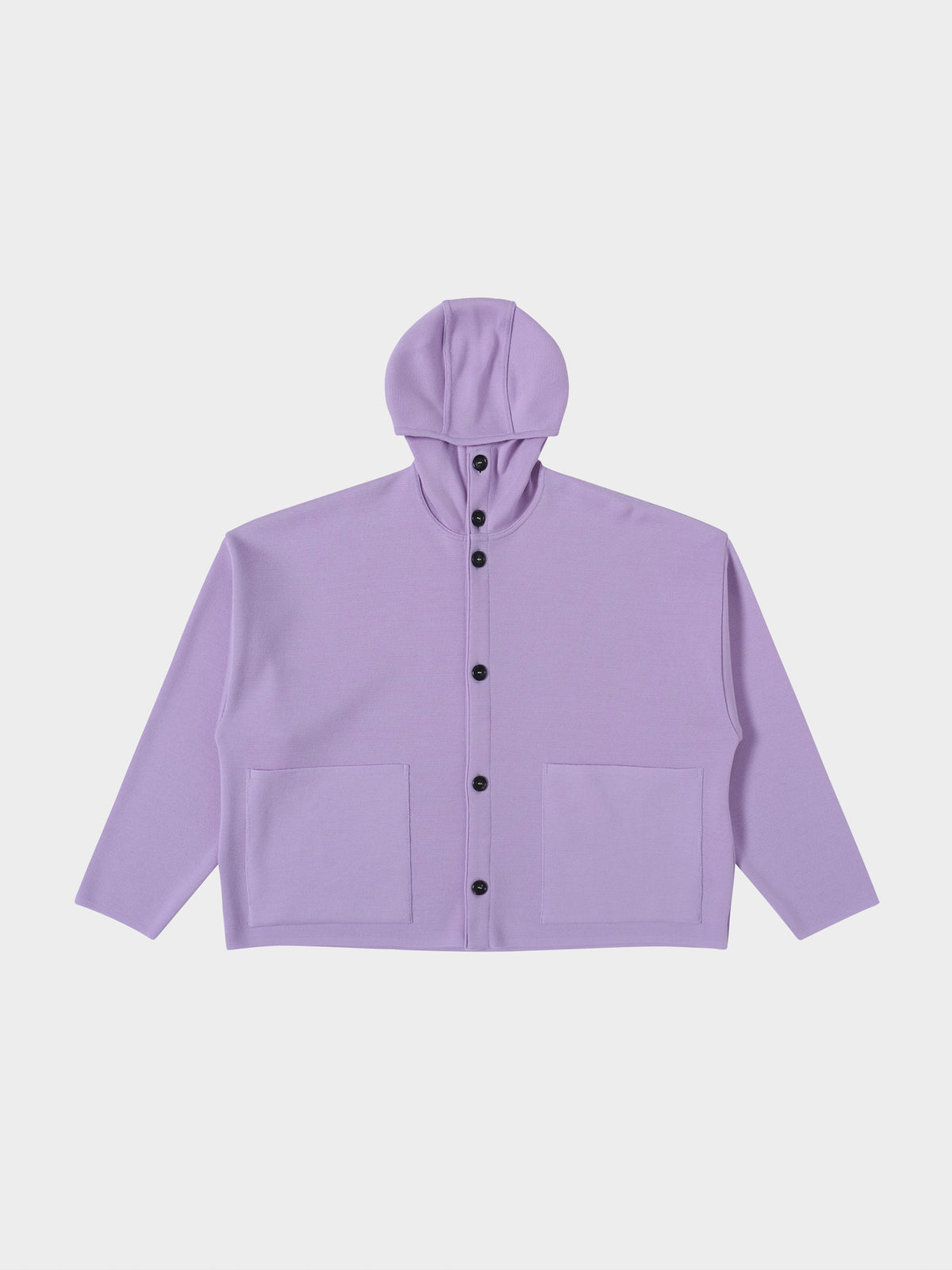 OMEN Strickjacke Tömmchen Kapuze PS in Farbe viola