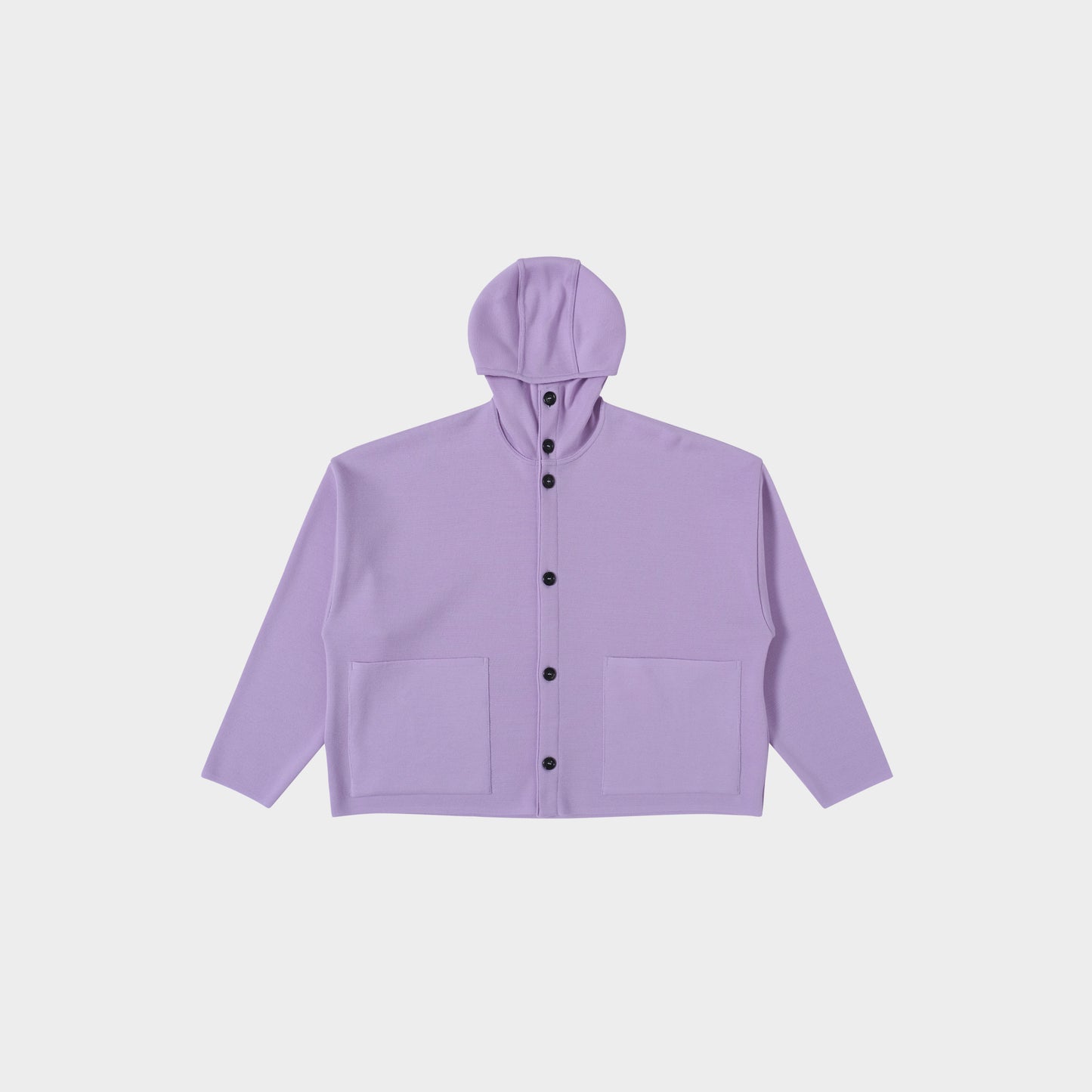 OMEN Strickjacke Tömmchen Kapuze PS in Farbe viola