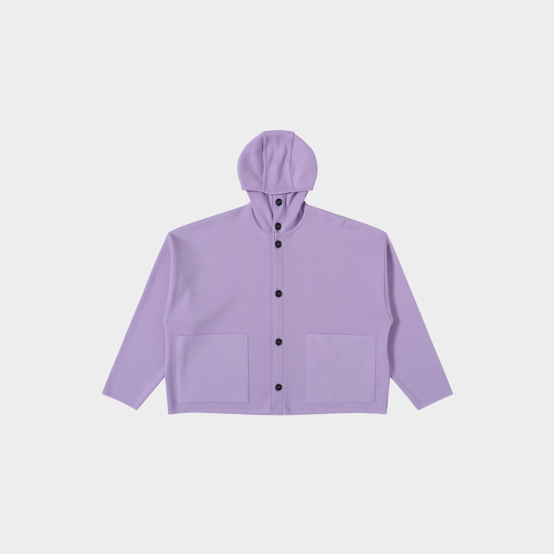 OMEN Strickjacke Tömmchen Kapuze PS in Farbe viola