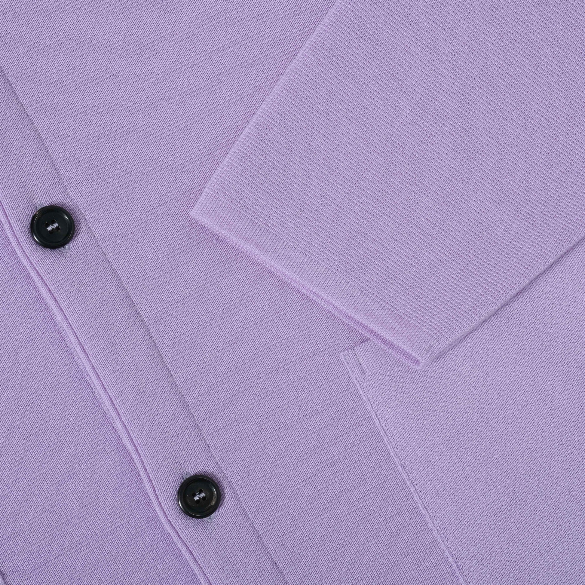 OMEN Strickjacke Tömmchen Kapuze PS in Farbe viola