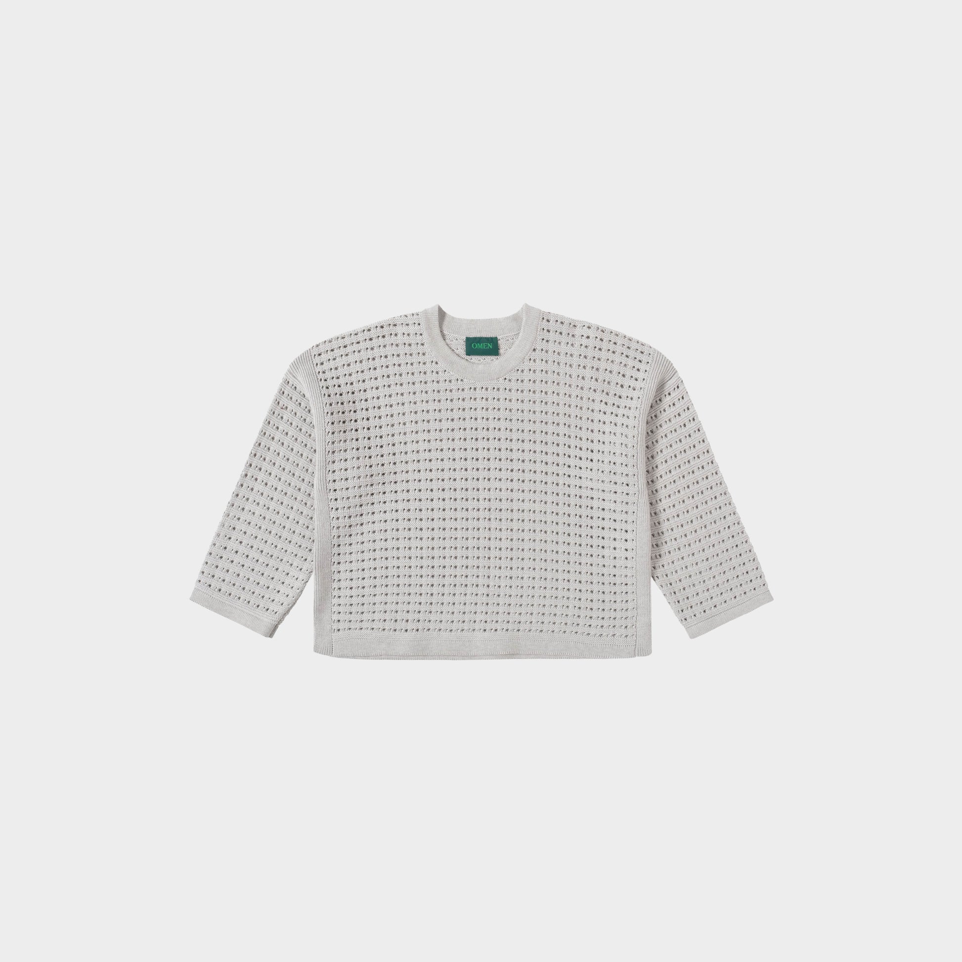 OMEN Pullover Edith Scale Ajour in Farbe natur