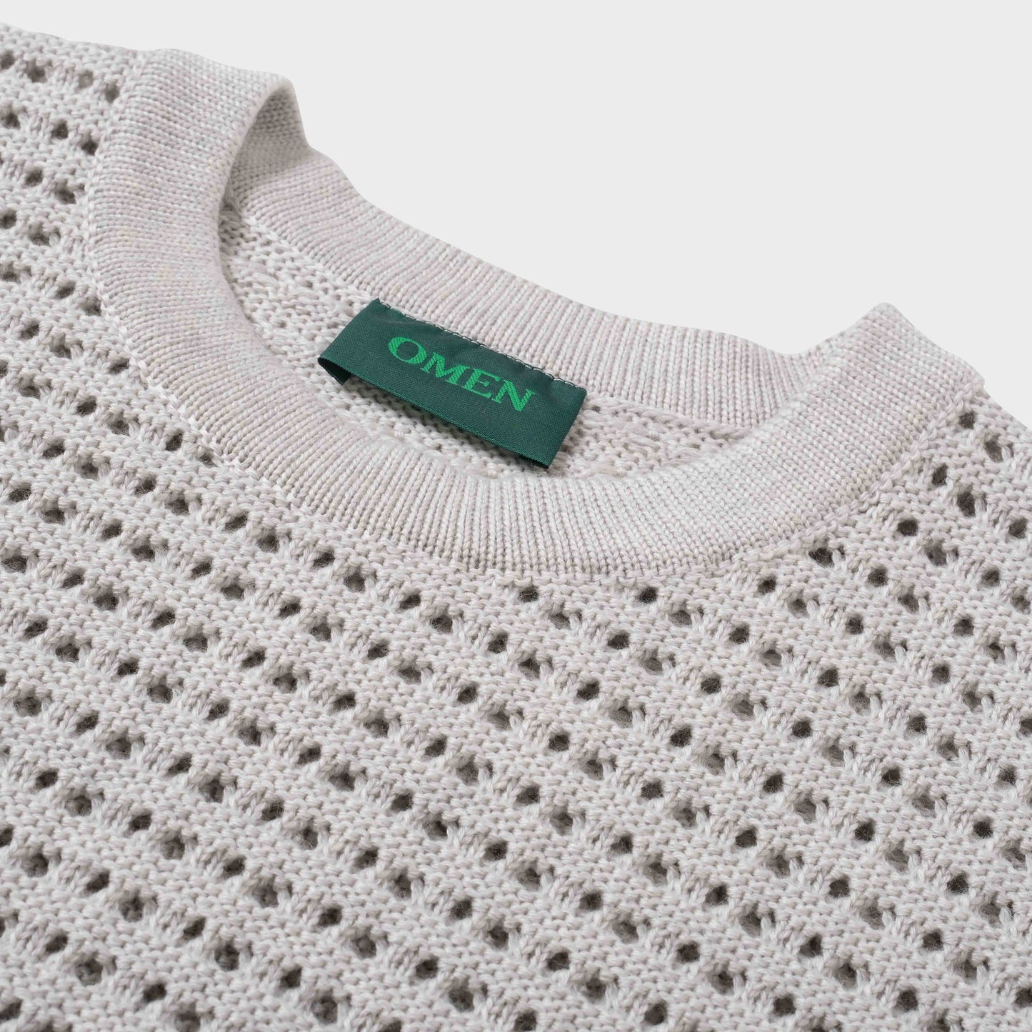 OMEN Pullover Edith Scale Ajour in Farbe natur