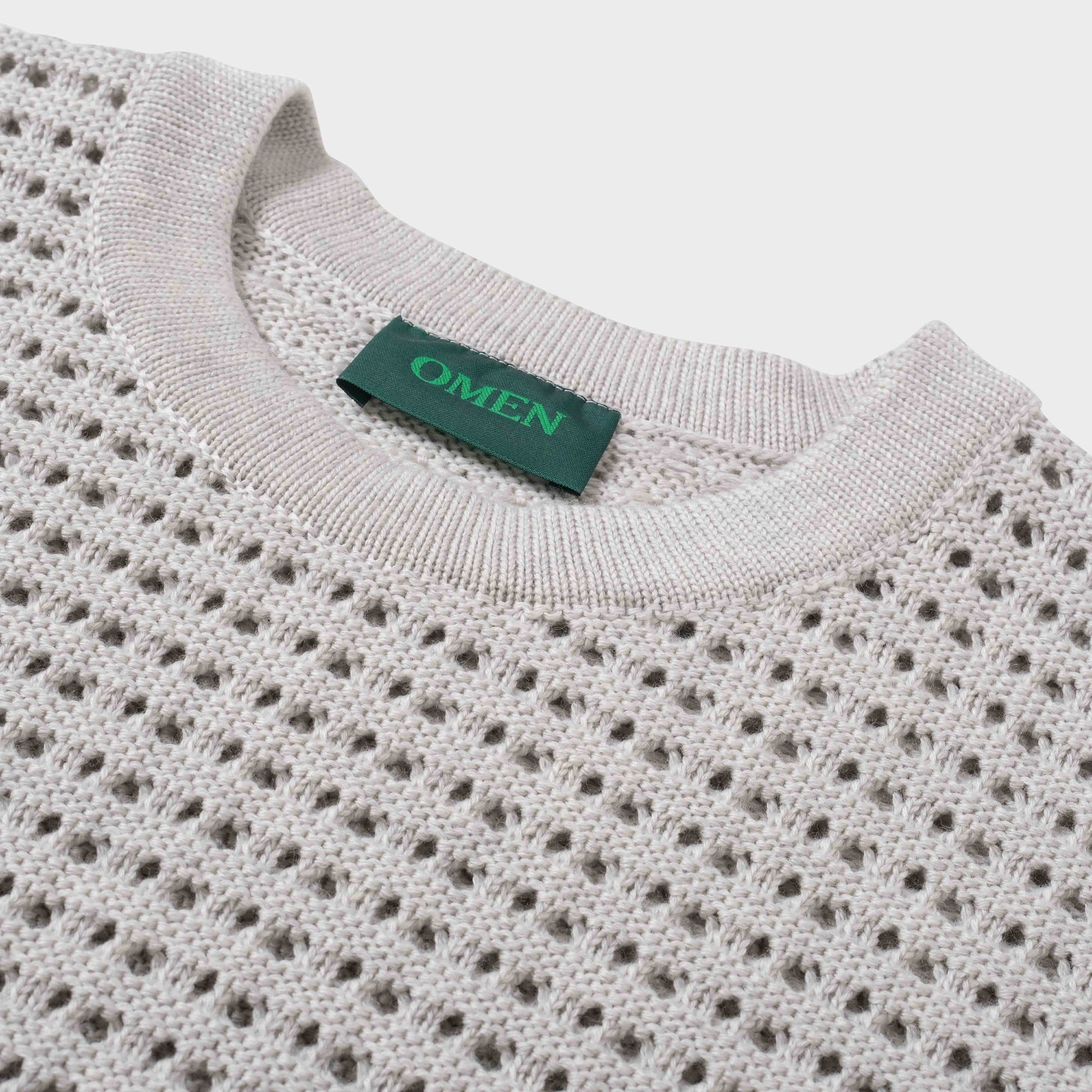 OMEN Pullover Edith Scale Ajour in Farbe natur