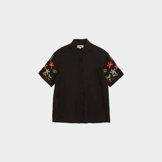 YMC Idris Shirt Black in Farbe schwarz