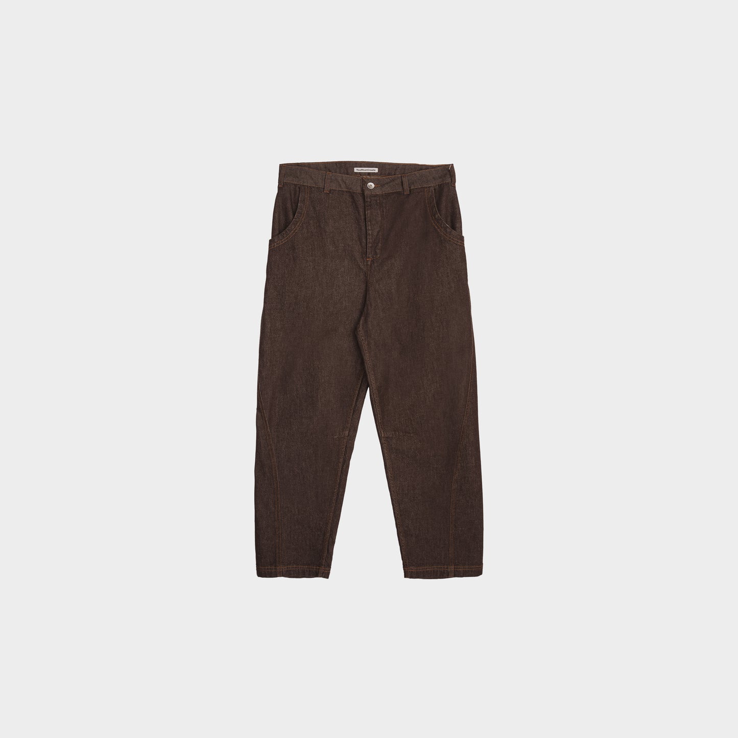 YMC Twister Seam Trouser in Farbe brown