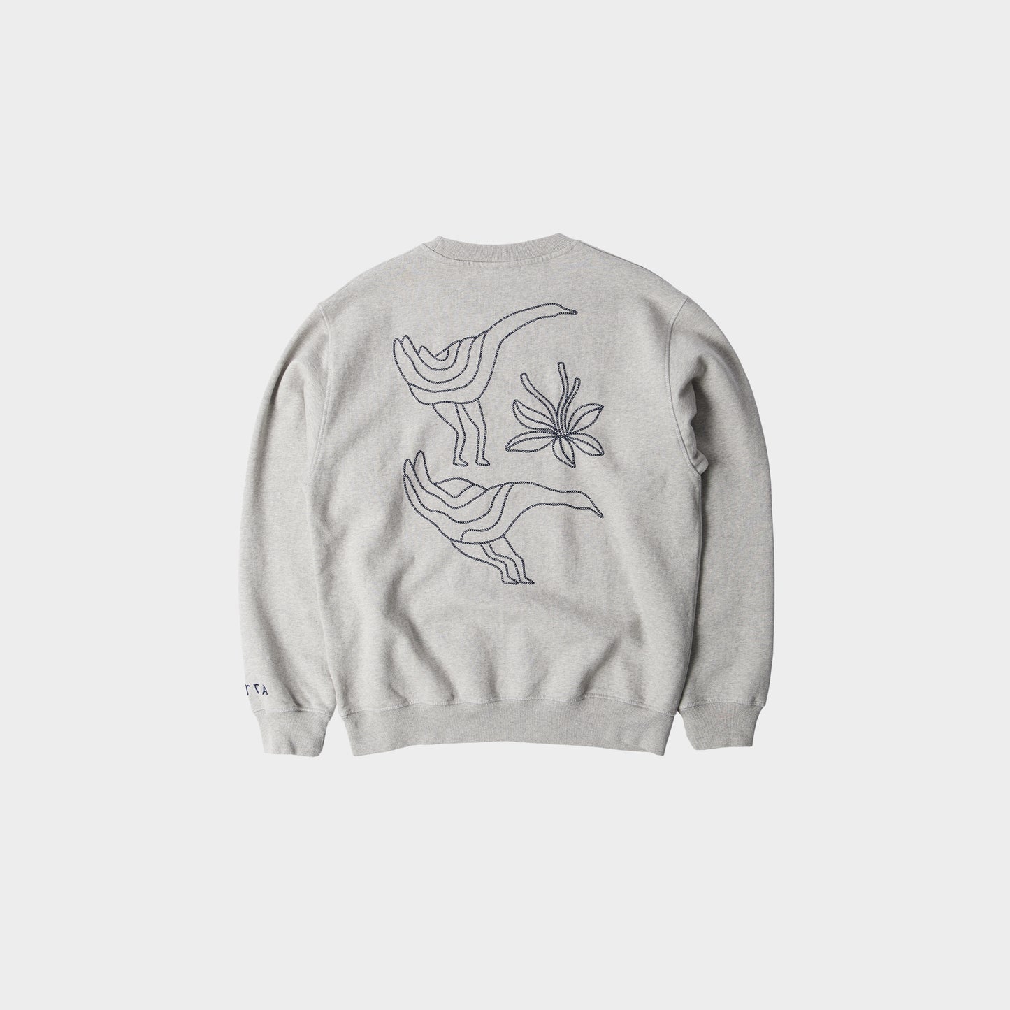 byParra Duck Attack Crew Neck Sweatshirt in Farbe heather_grey