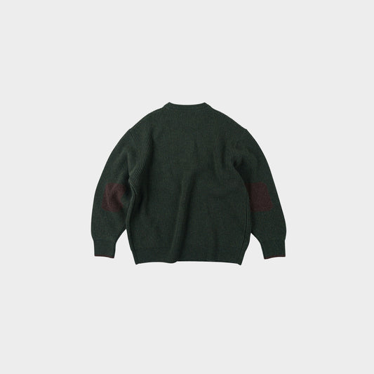 Patch Round Pullover Forest Green