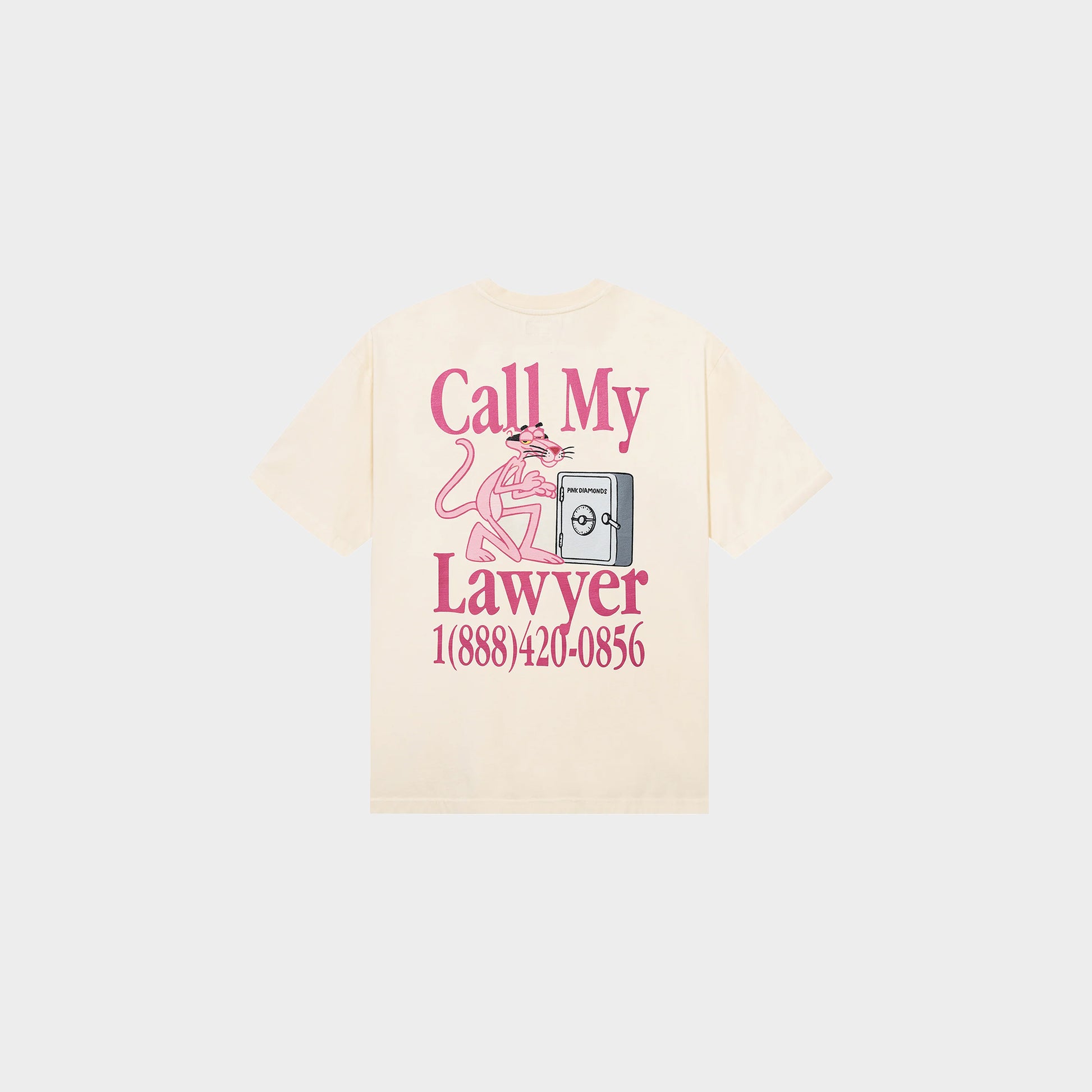 Market Pink Panther Call My Lawyer T-Shirt Ecru in Farbe ecru