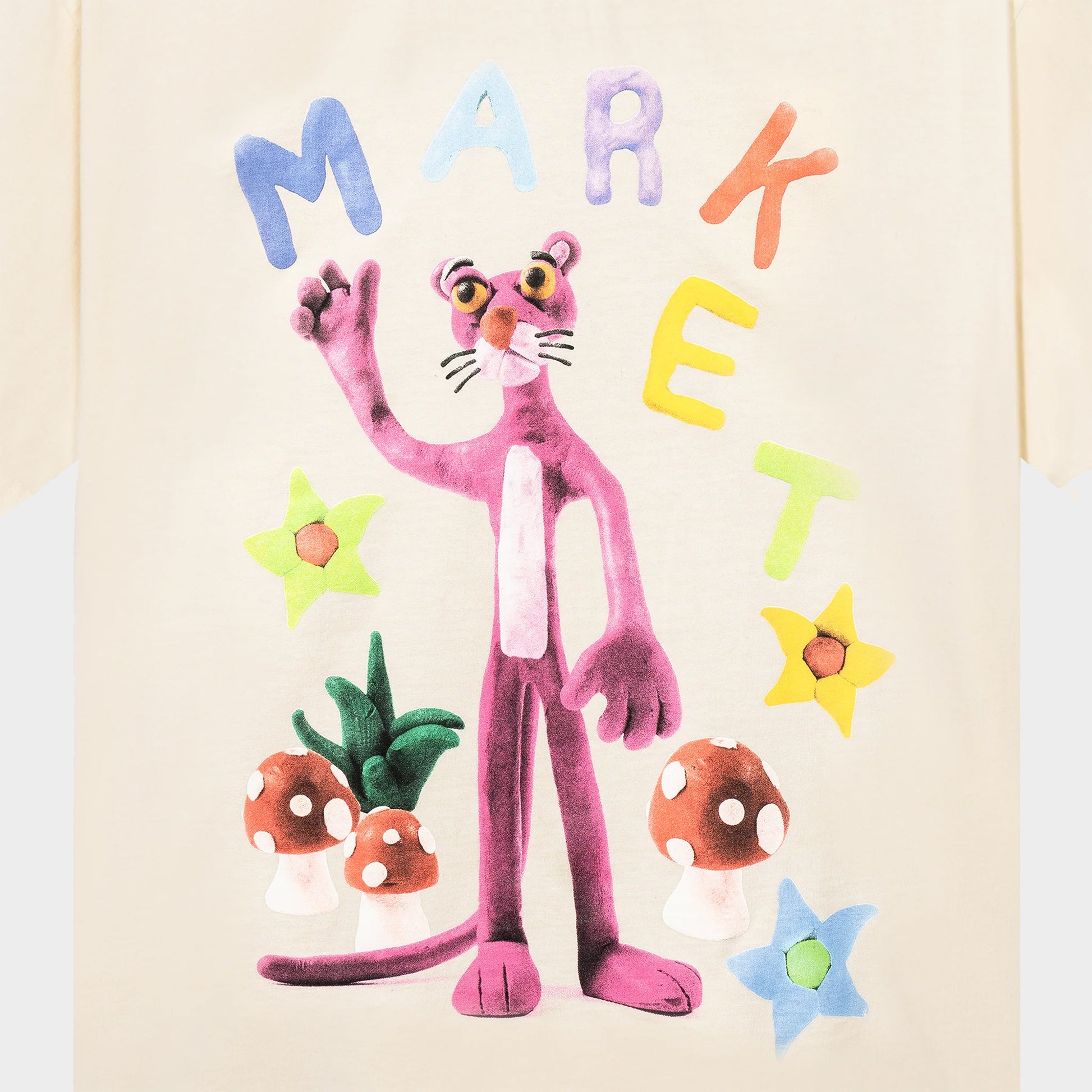 Market Pink Panther Nostalgia T-Shirt in Farbe ecru