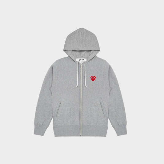 Zip Hoodie Red Heart Emblem