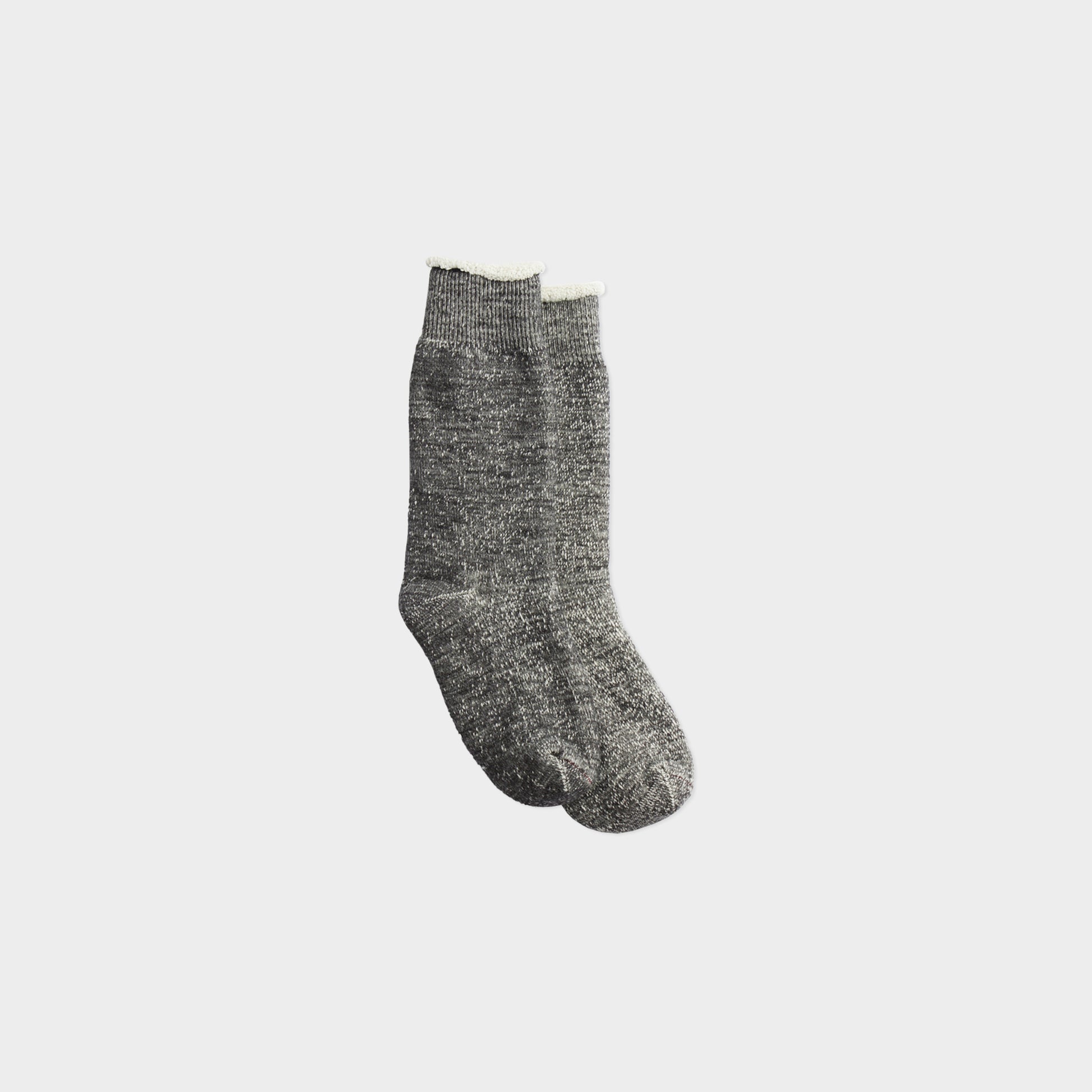 Rototo Double Face Crew Socks in Farbe charcoal