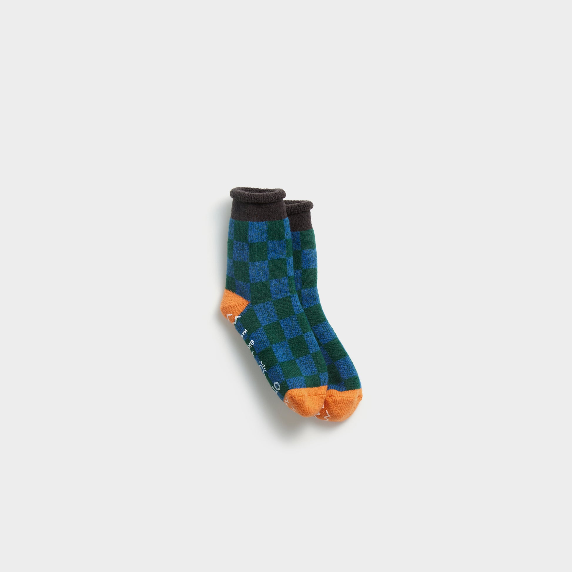 Rototo Pile Room Socks Checkerboad in Farbe charcoal
