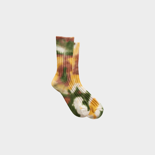 RoToTo Chunky Ribbed Crew Socks in Farbe green_gold_brown