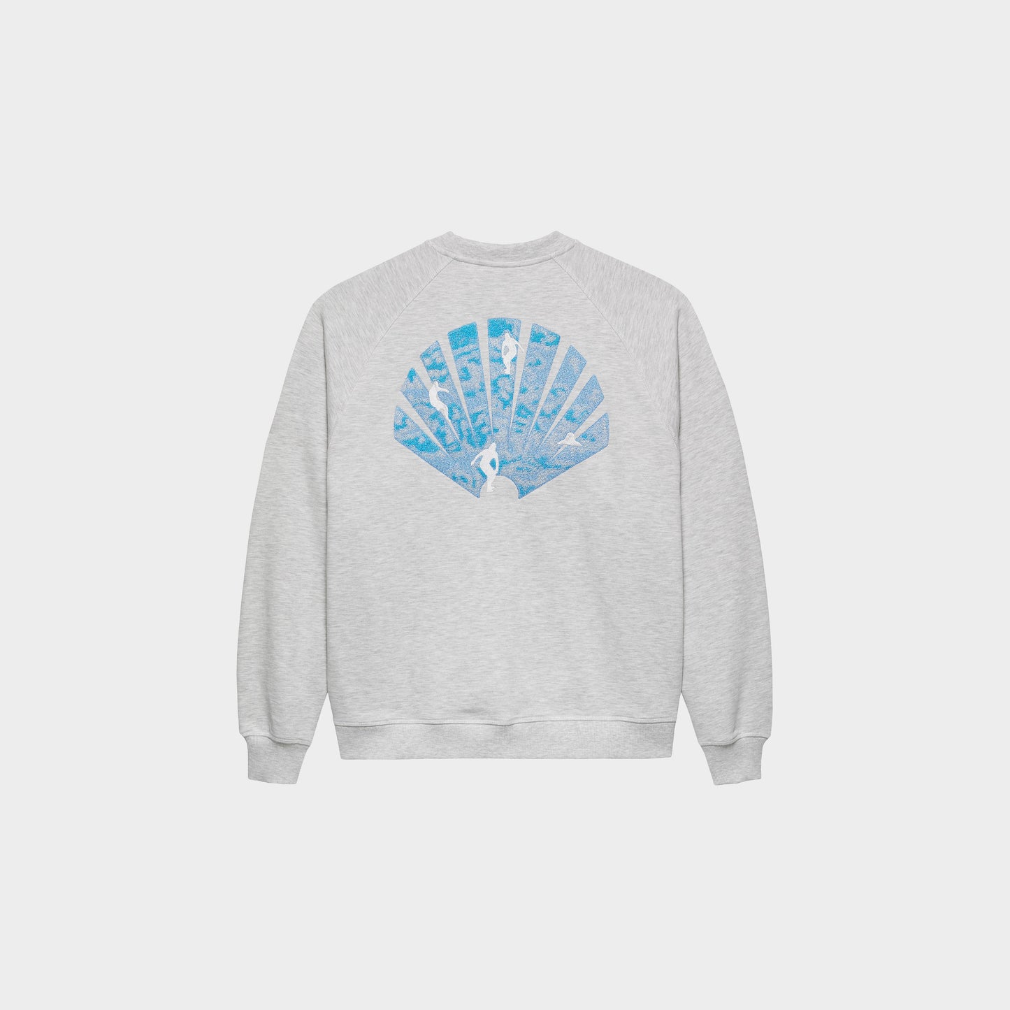 New Amsterdam Surf Association Sea Glow Crewneck Ash in Farbe ash