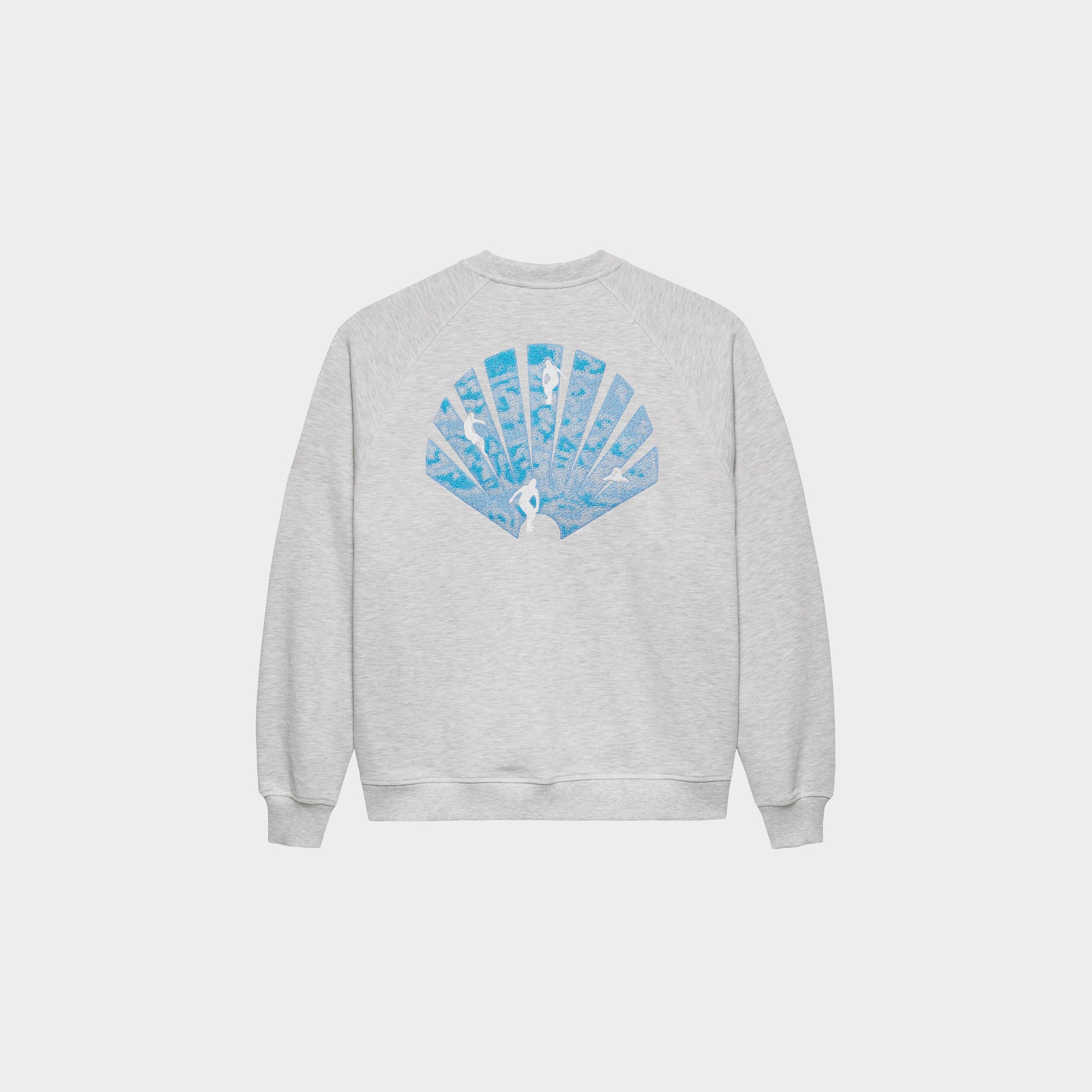 New Amsterdam Surf Association Sea Glow Crewneck Ash in Farbe ash