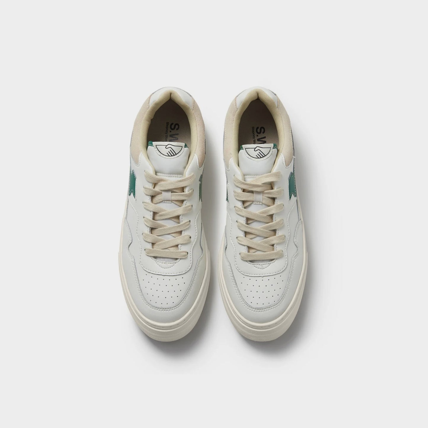 S.W.C. Pearl S-Strike Leather - White Green in Farbe white_green