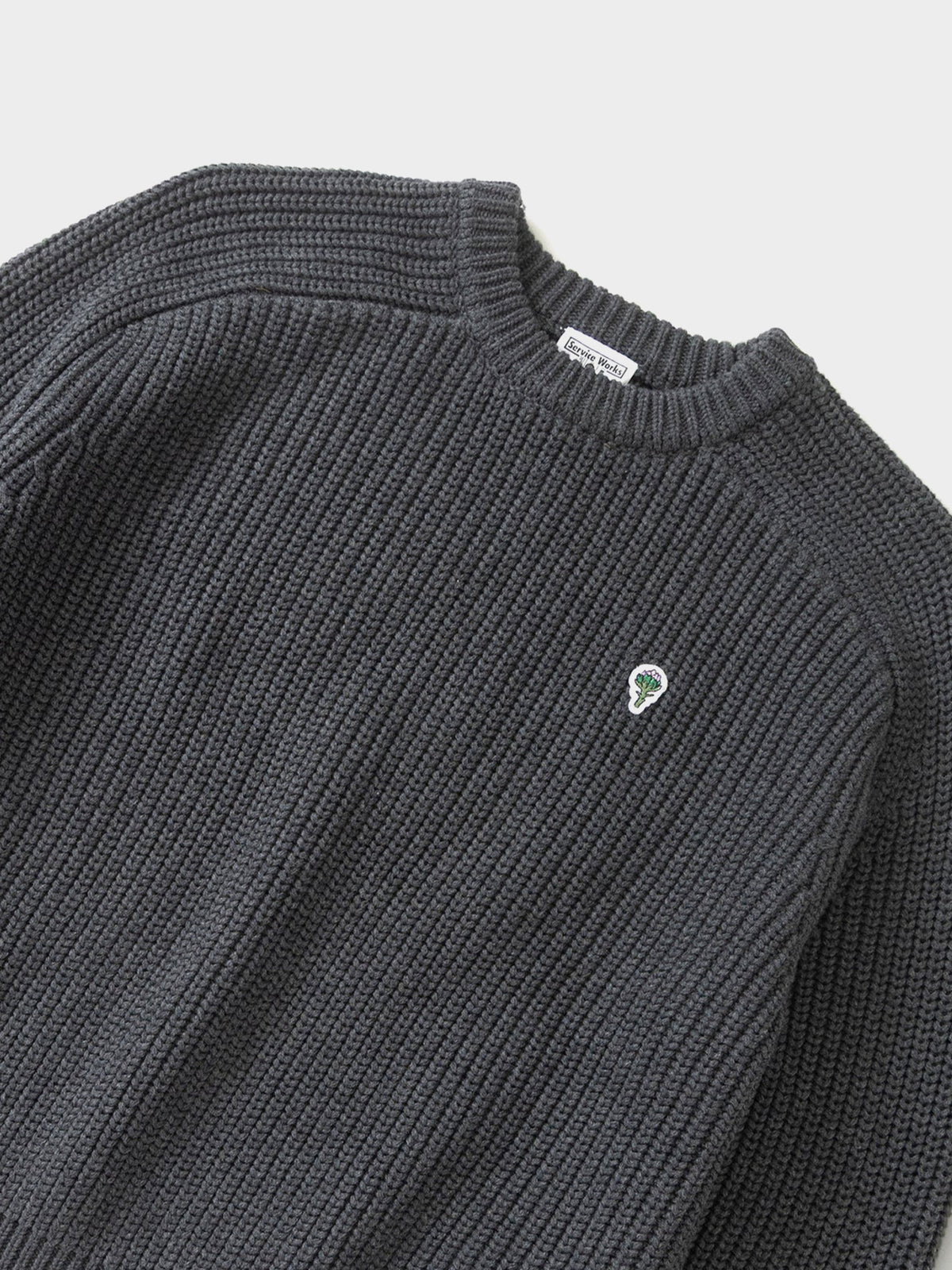 Service Works Artichoke Chunky Knit in Farbe charcoal