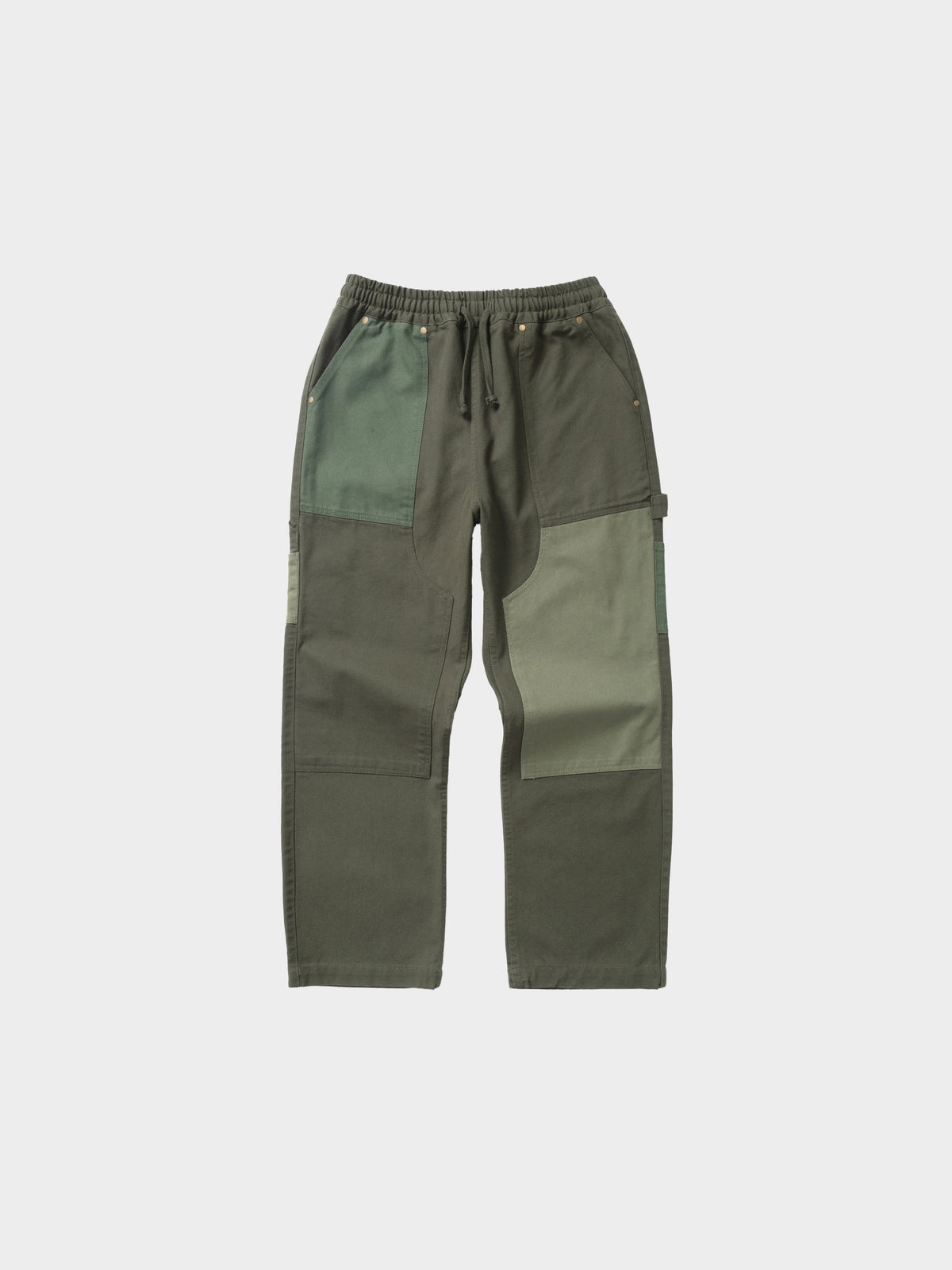 Service Works Patchwork Utility Chef Pants in Farbe green