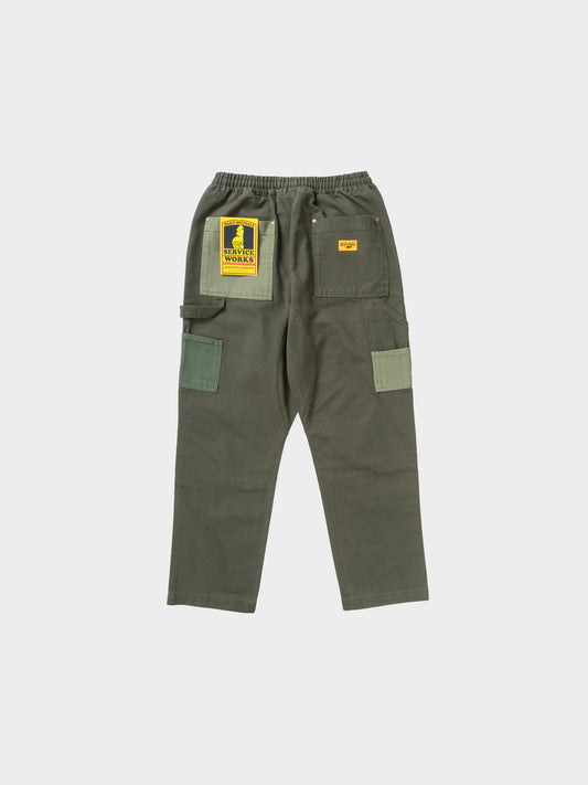 Patchwork Utility Chef Pants