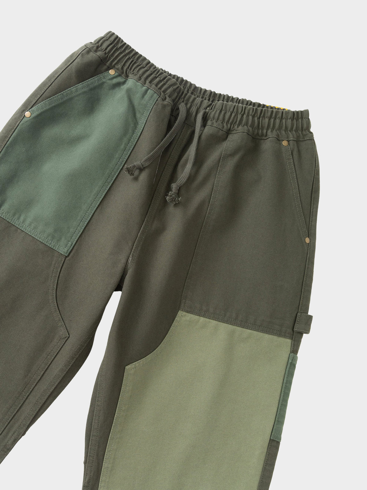 Service Works Patchwork Utility Chef Pants in Farbe green